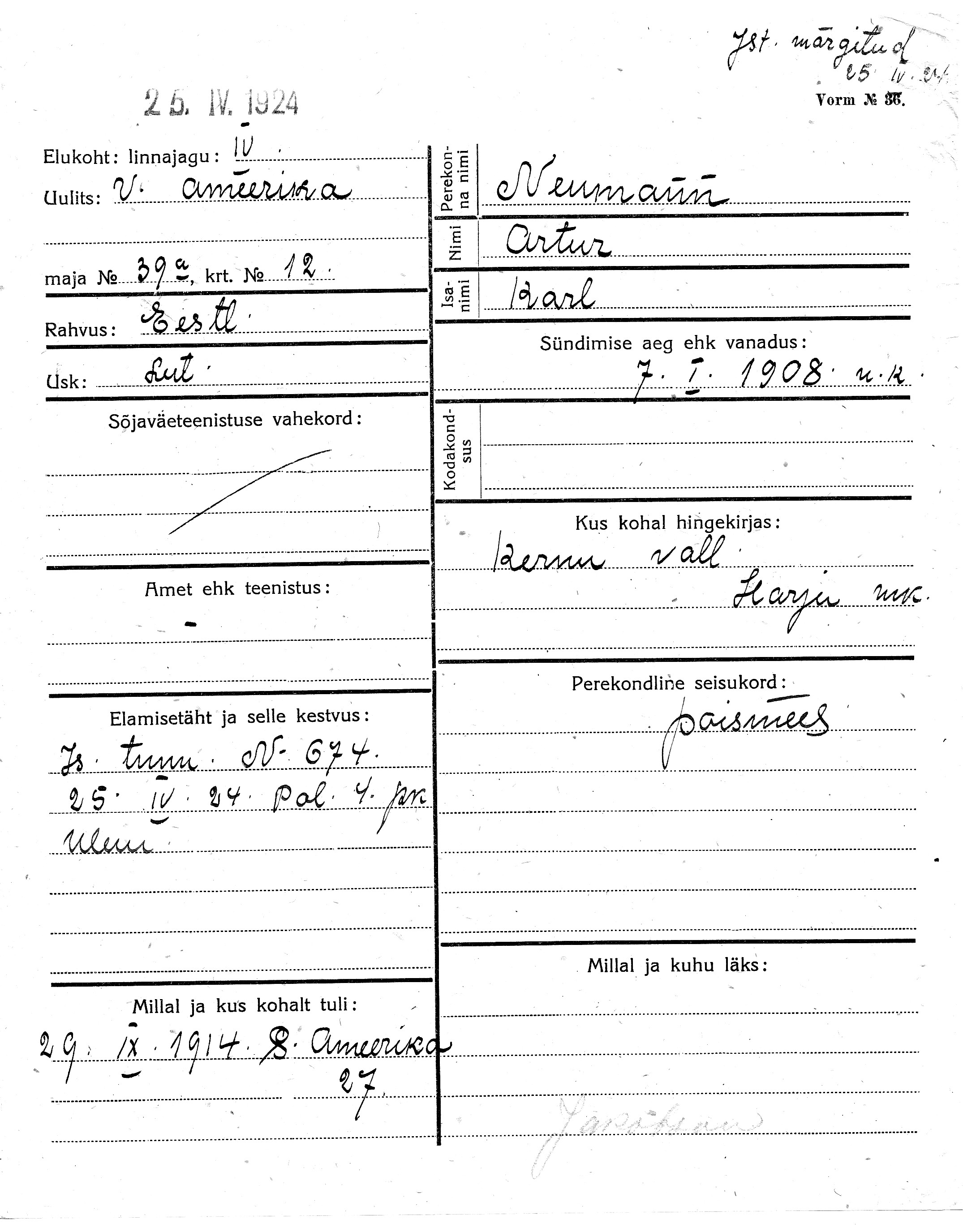 Neumann, Artur, Karl