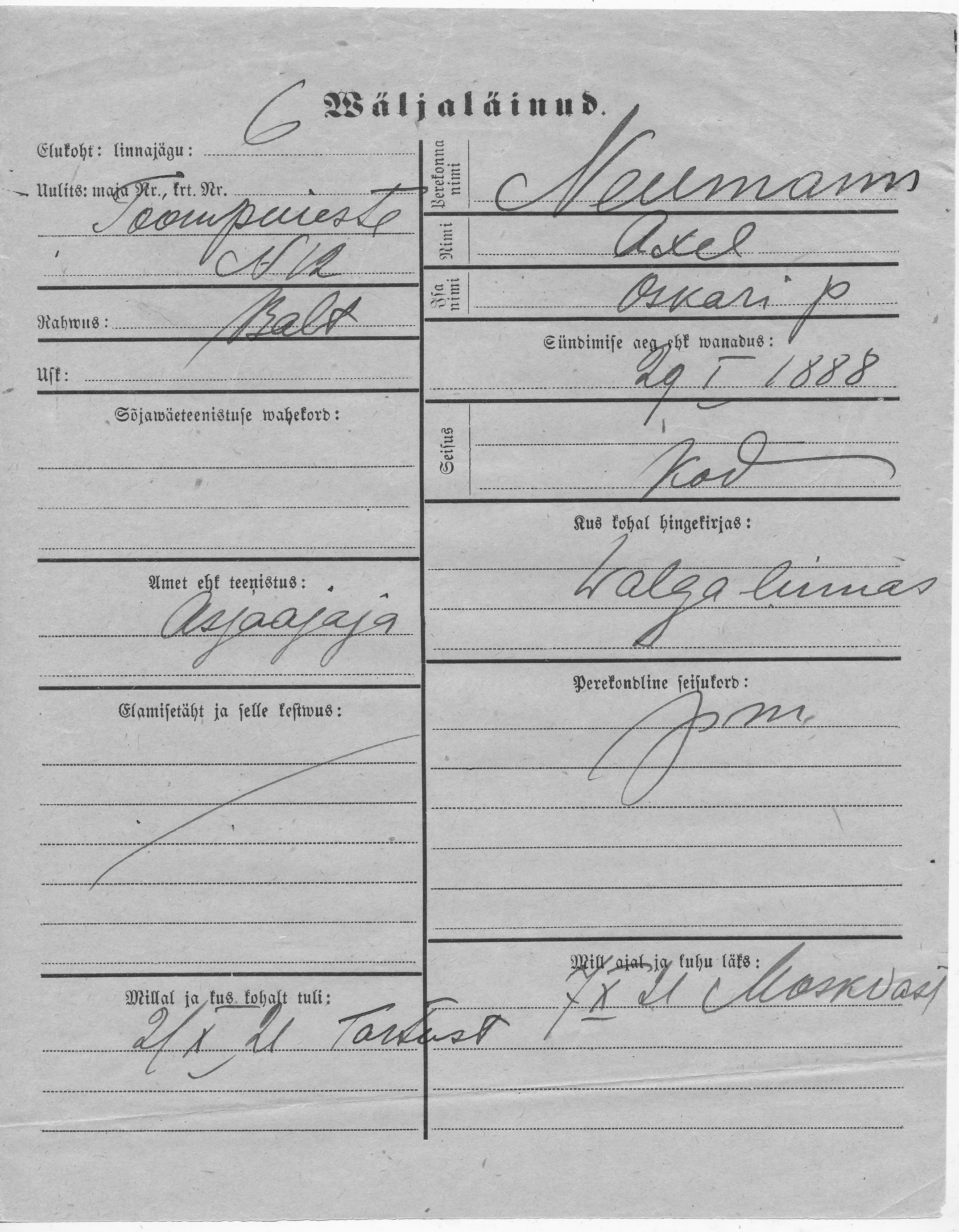 Neumann, Axel, Oskar