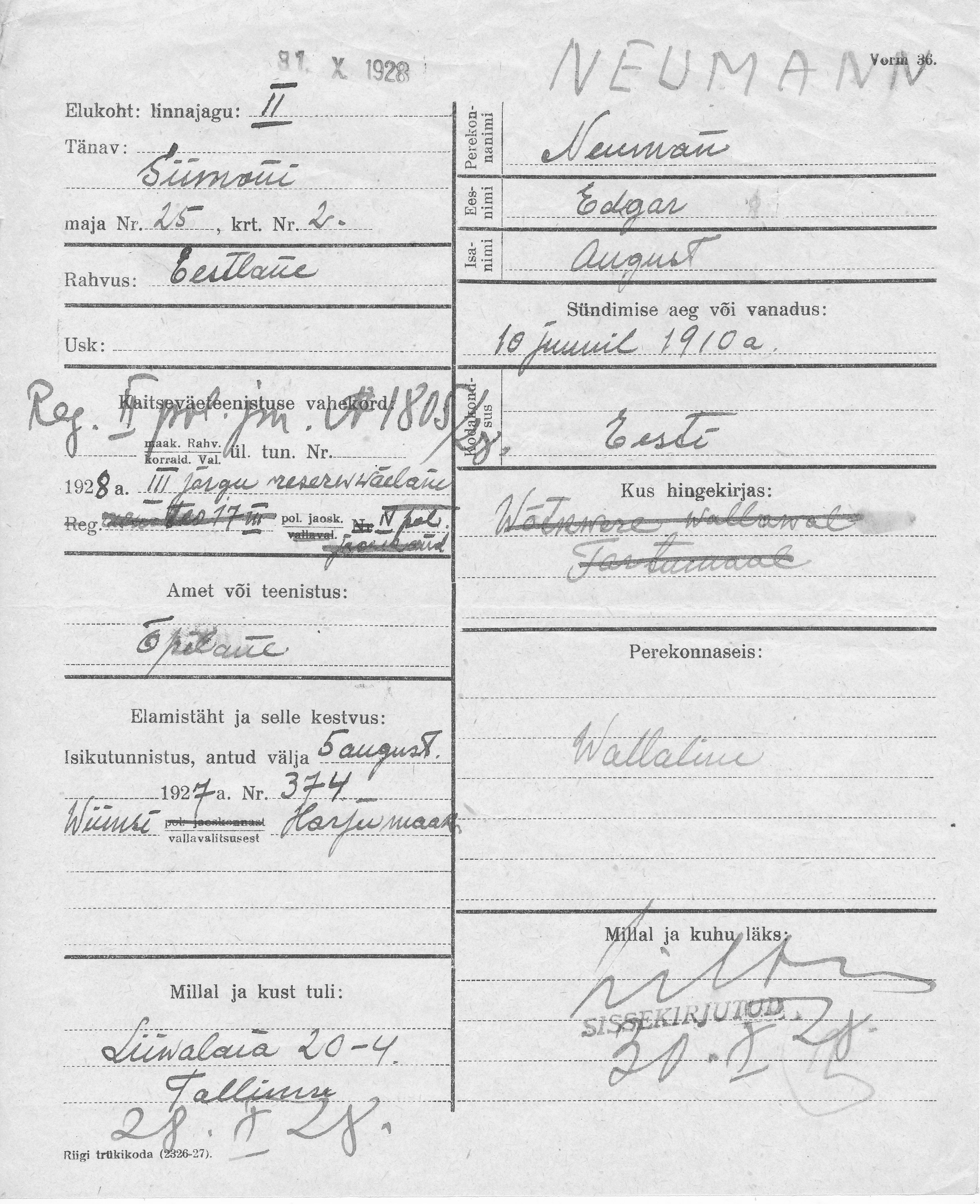 Neumann, Edgar, August