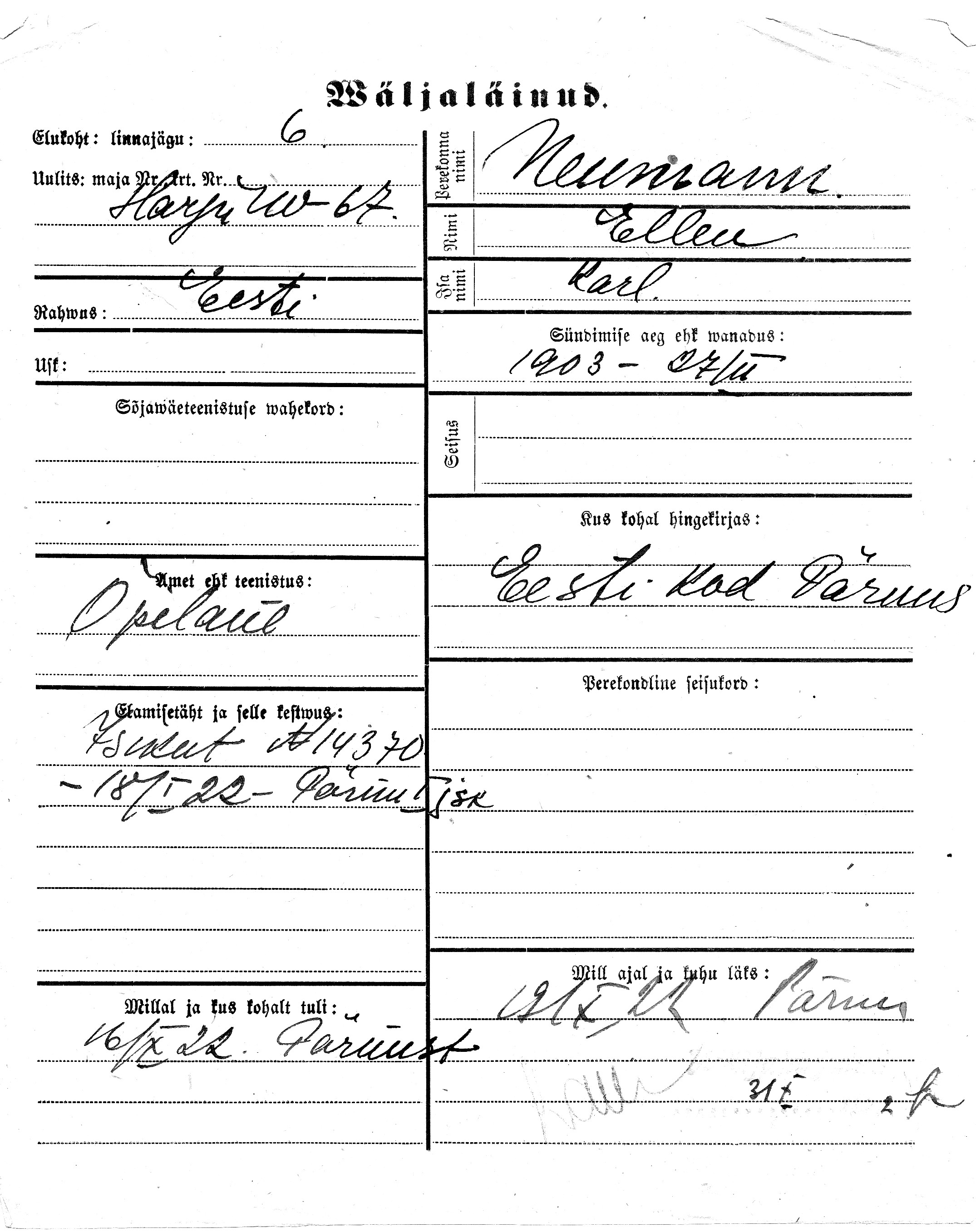 Neumann, Ellen, Karl