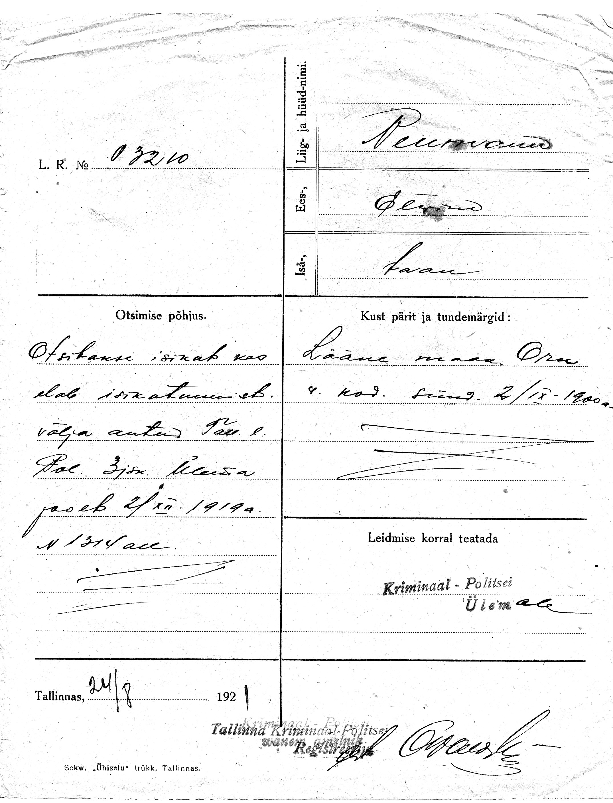 Neumann, Elwine, Jaan