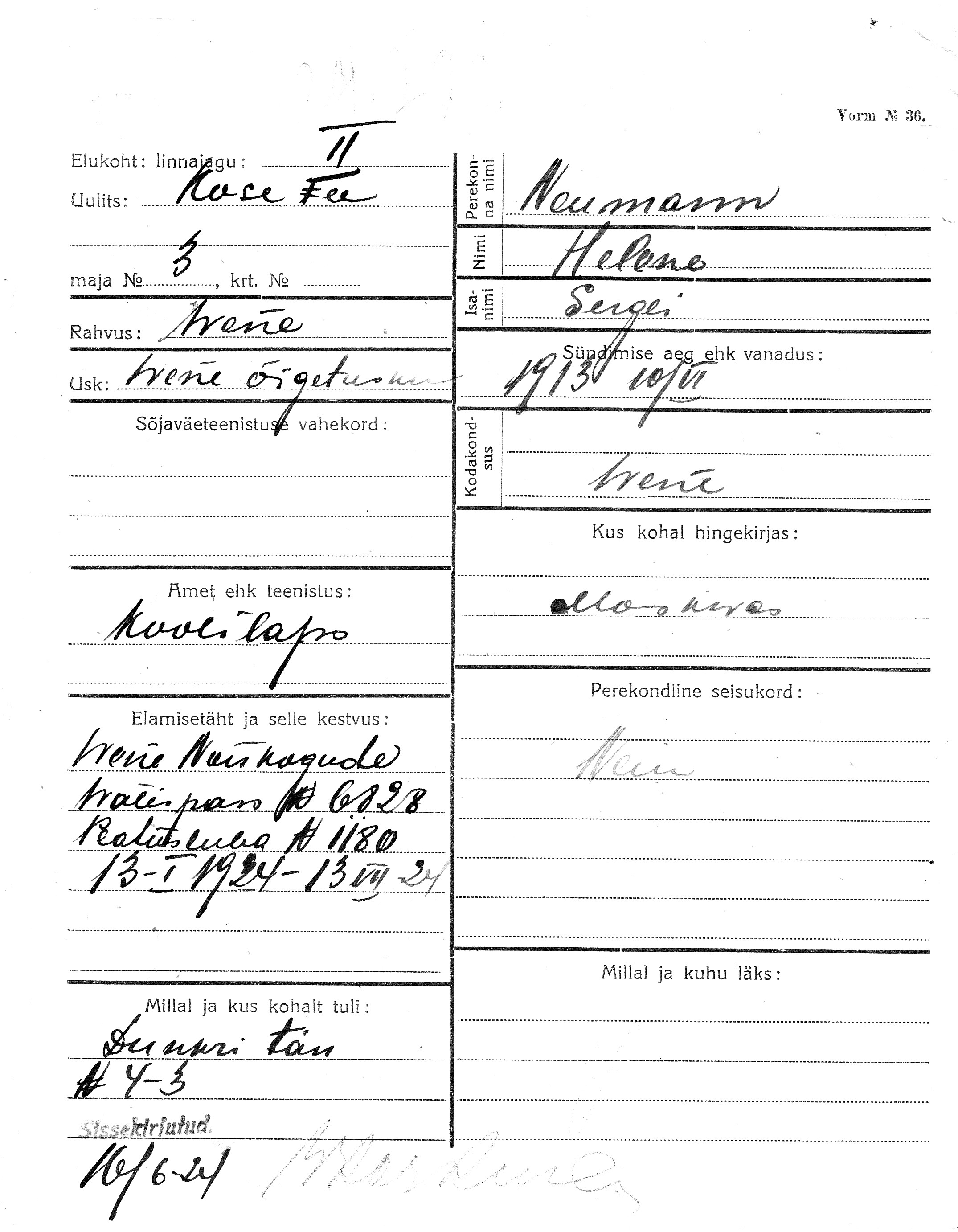 Neumann, Helene, Sergei