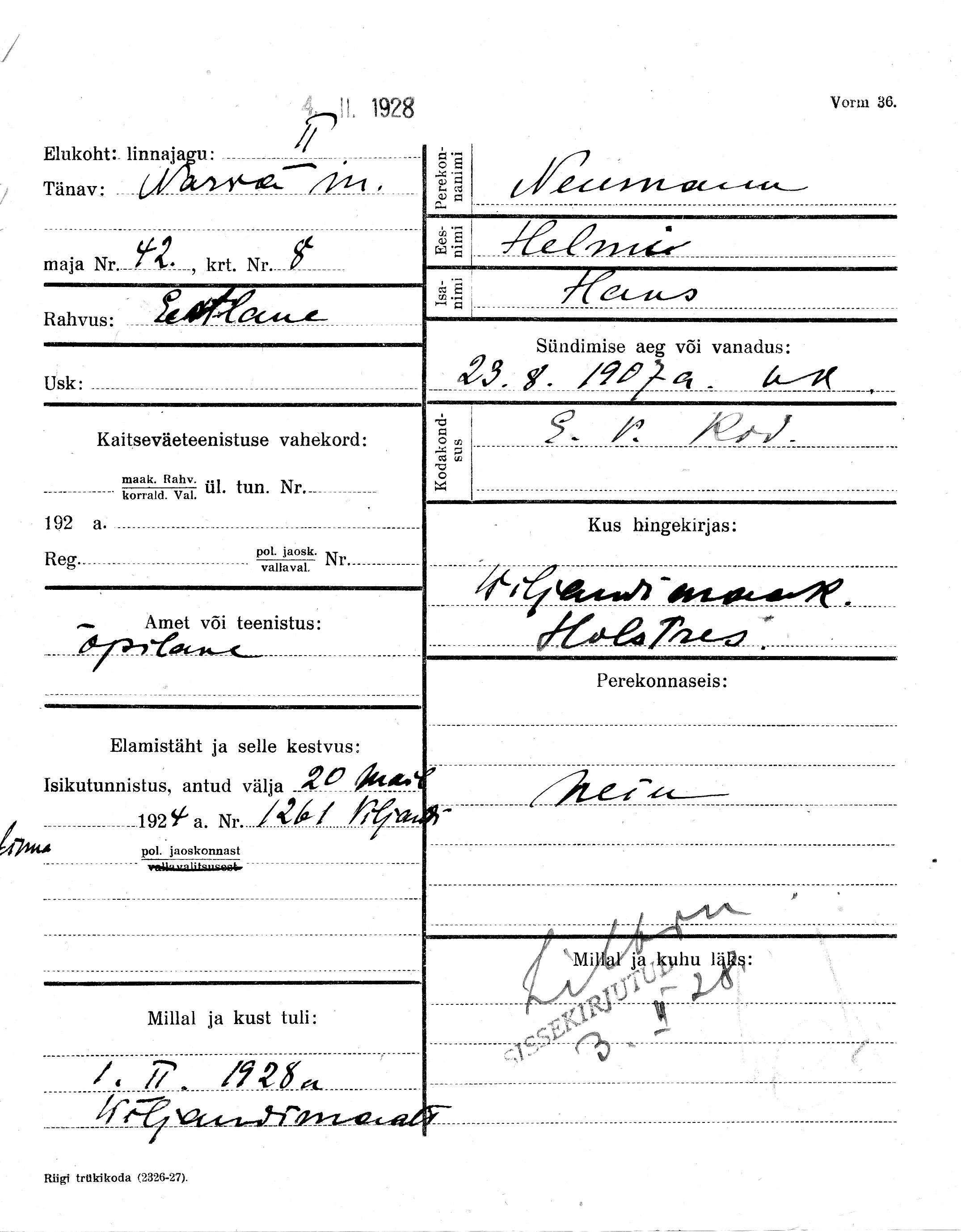 Neumann, Helmi, Hans