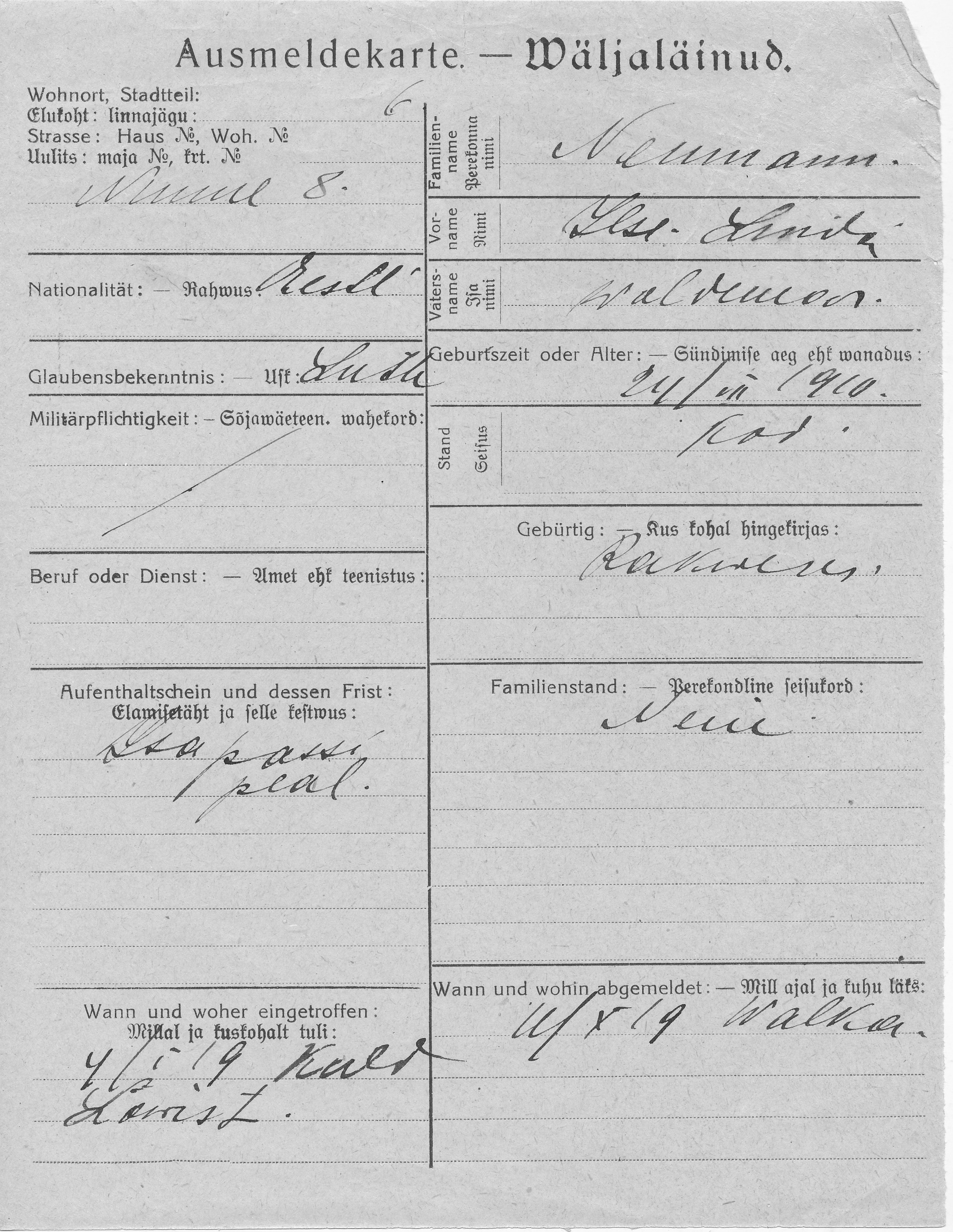 Neumann, Ilse-Linda, Waldemar