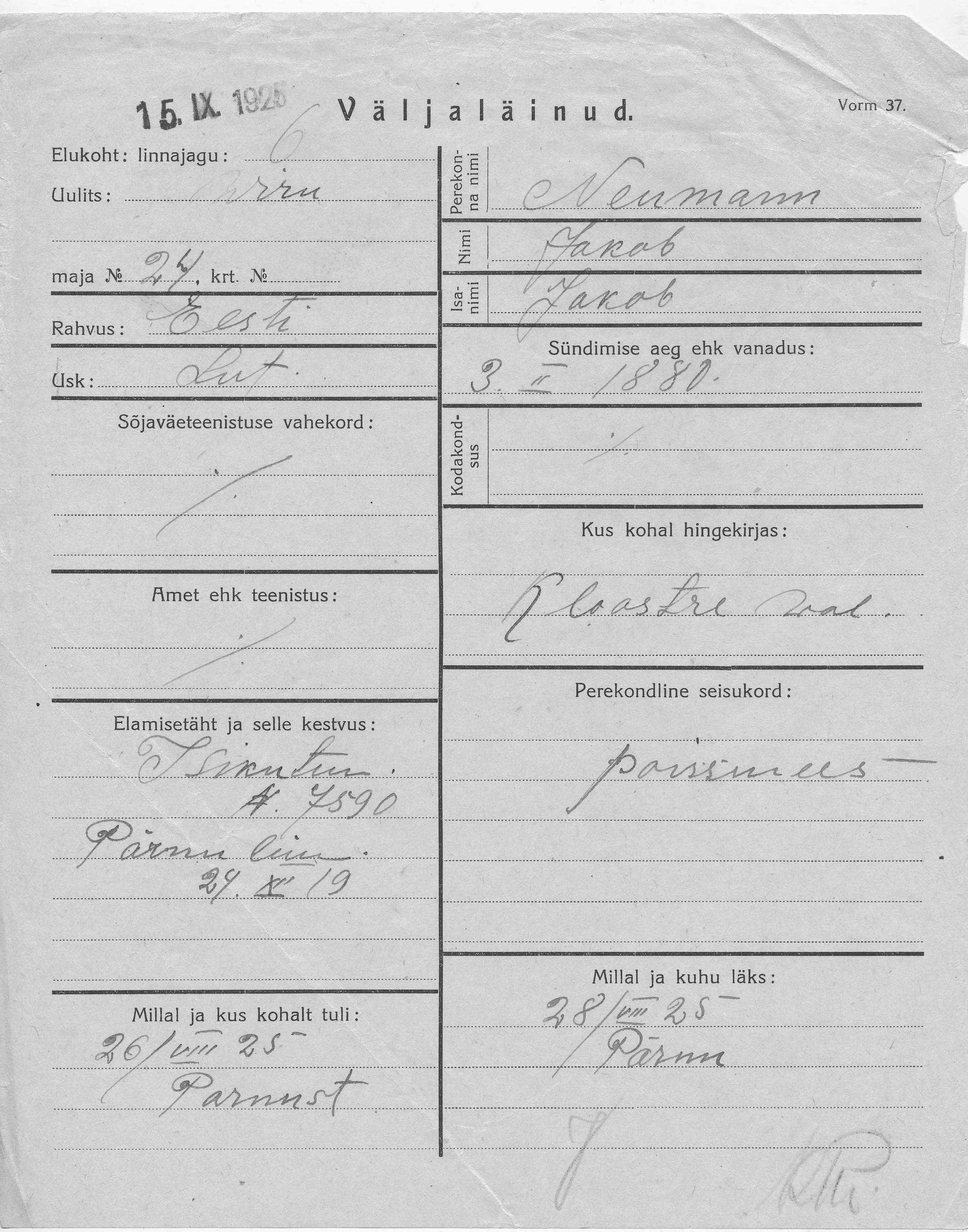 Neumann, Jakob, Jakob