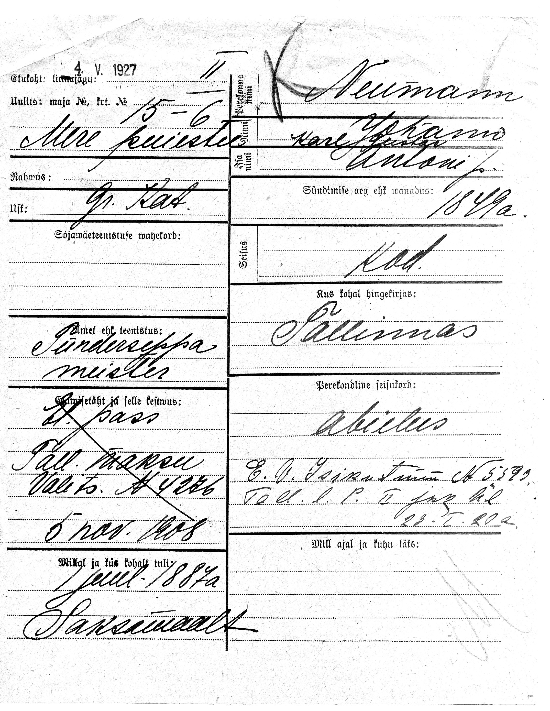 Neumann, Johannes Karl Gustav, Anton