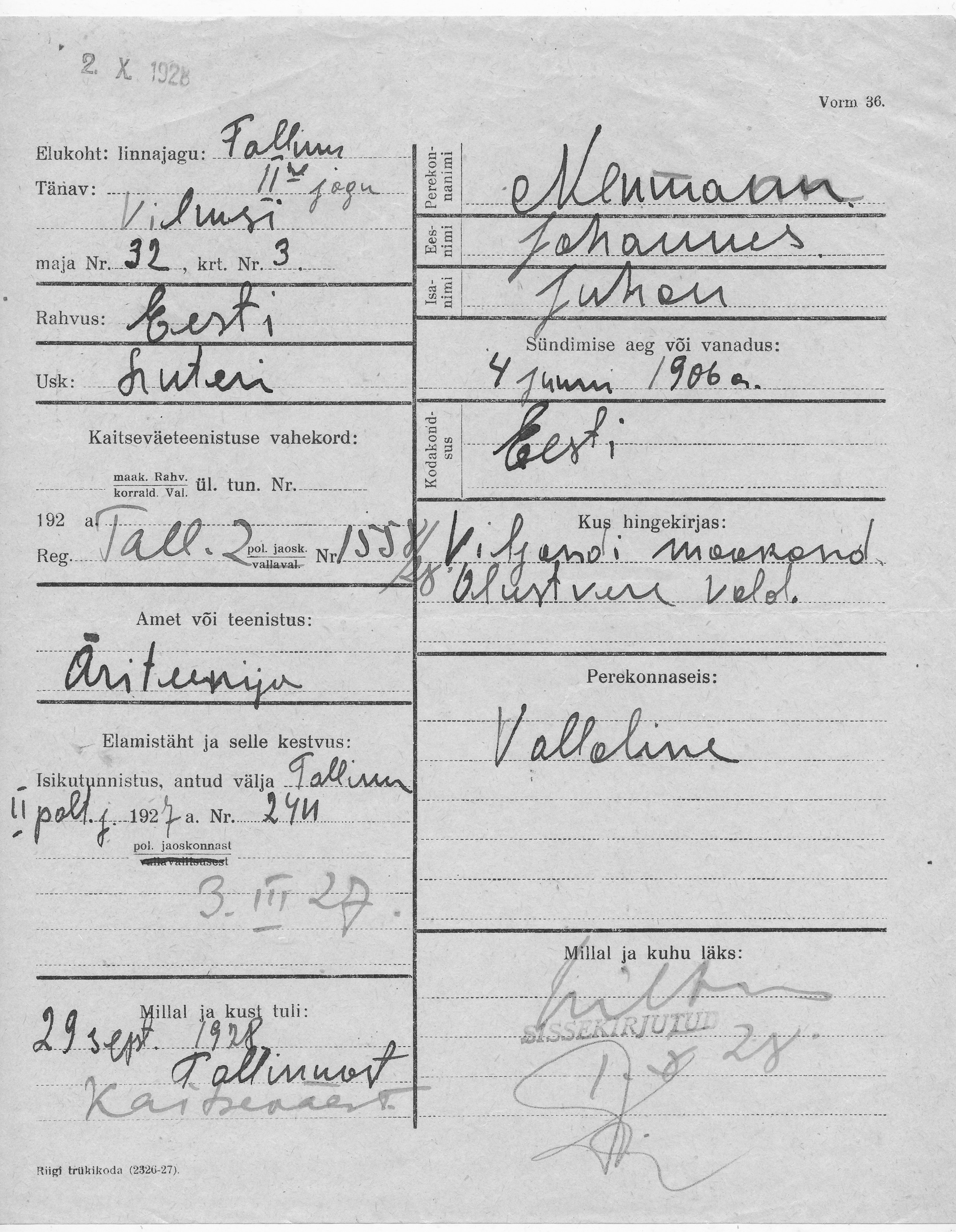 Neumann, Johannes, Juhan