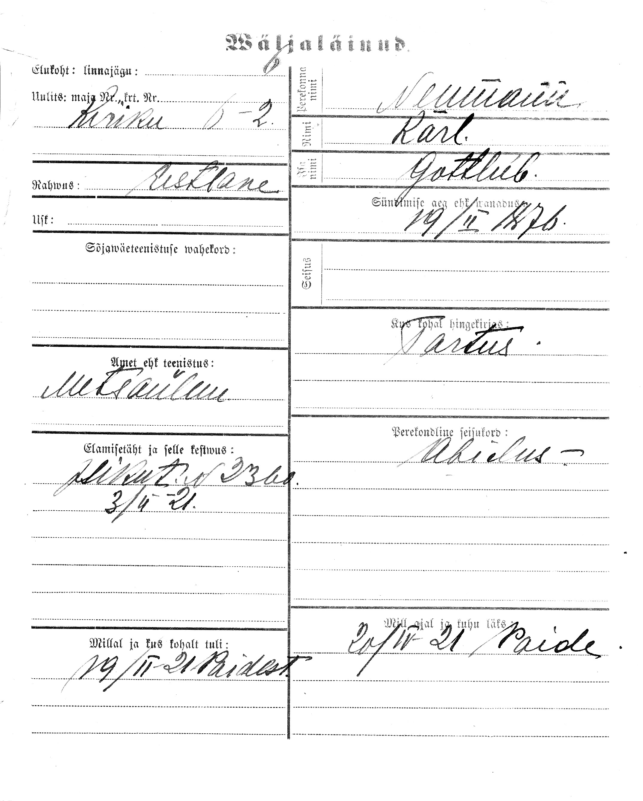 Neumann, Karl, Gotlieb