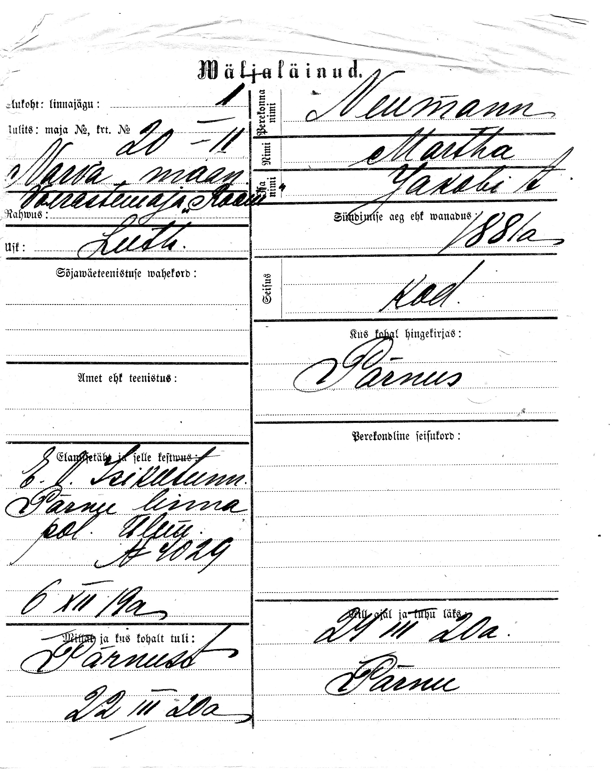 Neumann, Martha, Jakob