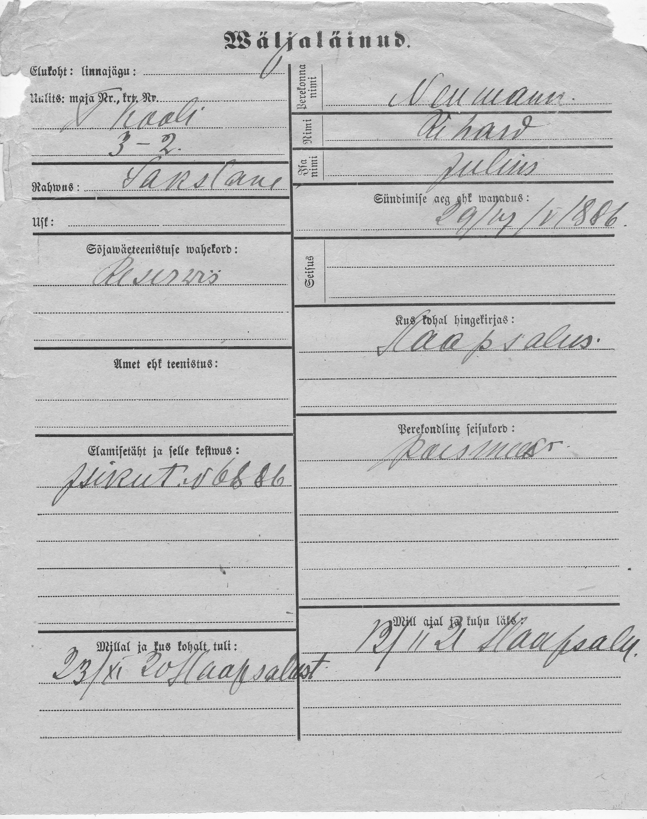 Neumann, Rihard, Julius