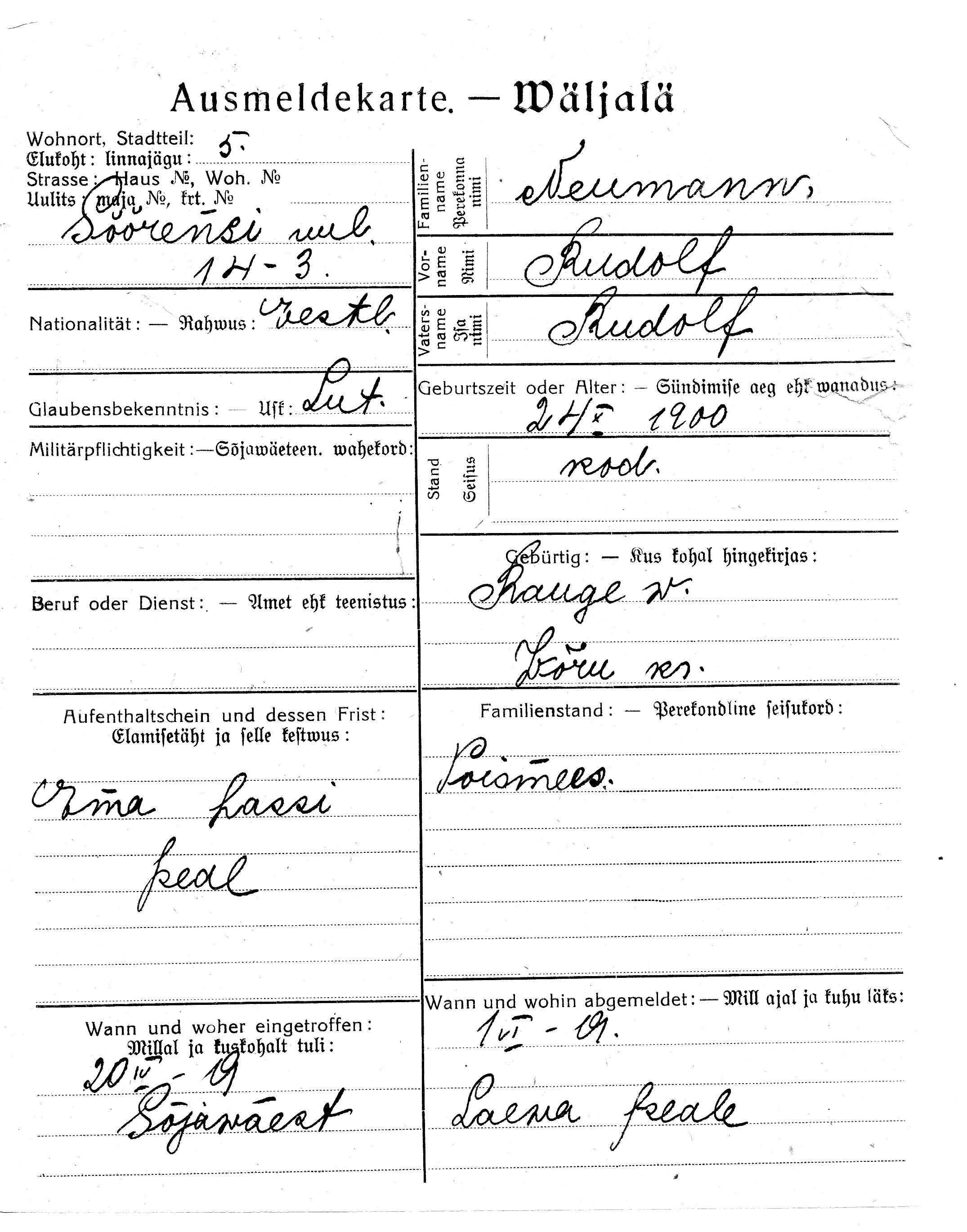 Neumann, Rudolf, Rudolf