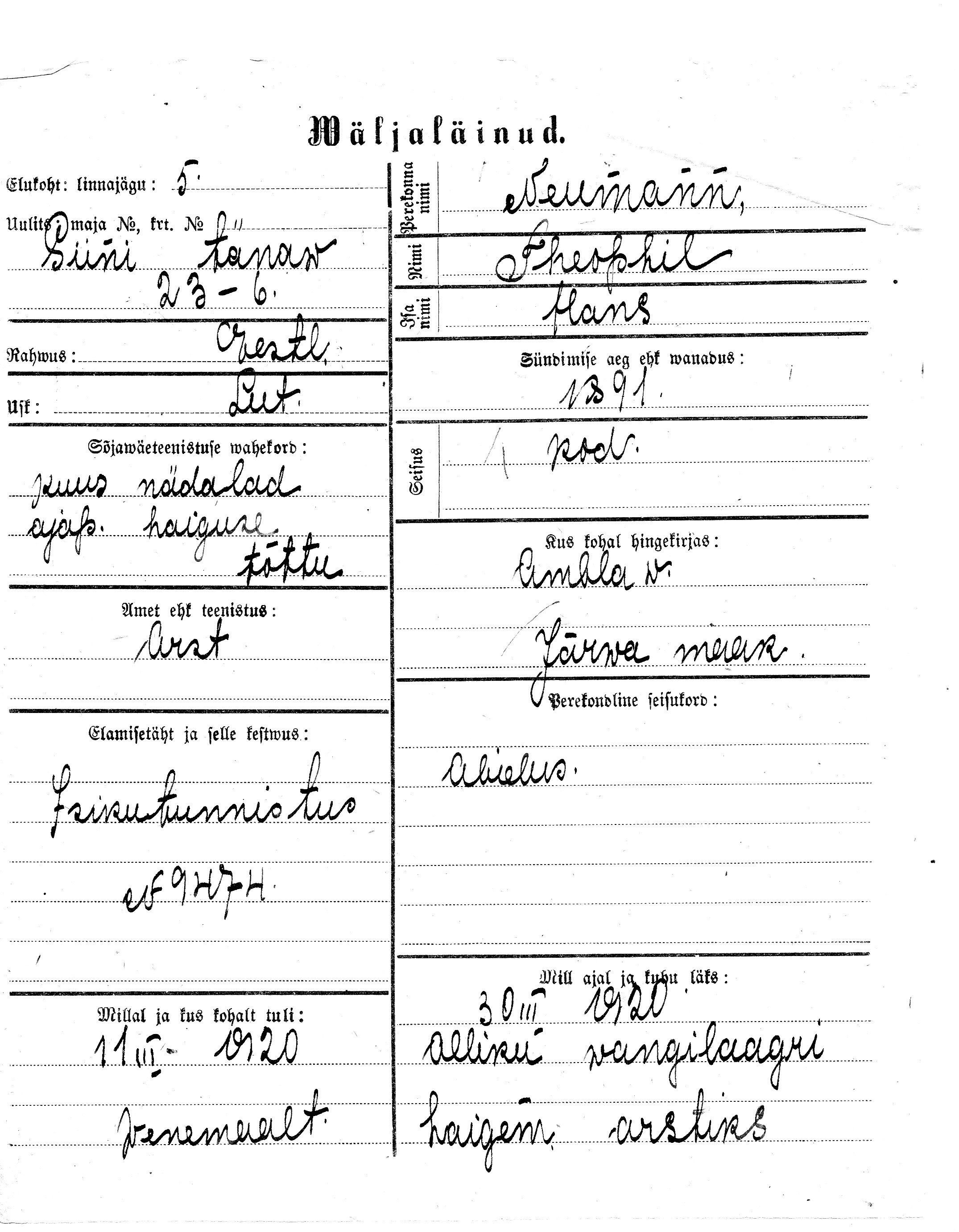 Neumann, Theophil, Hans