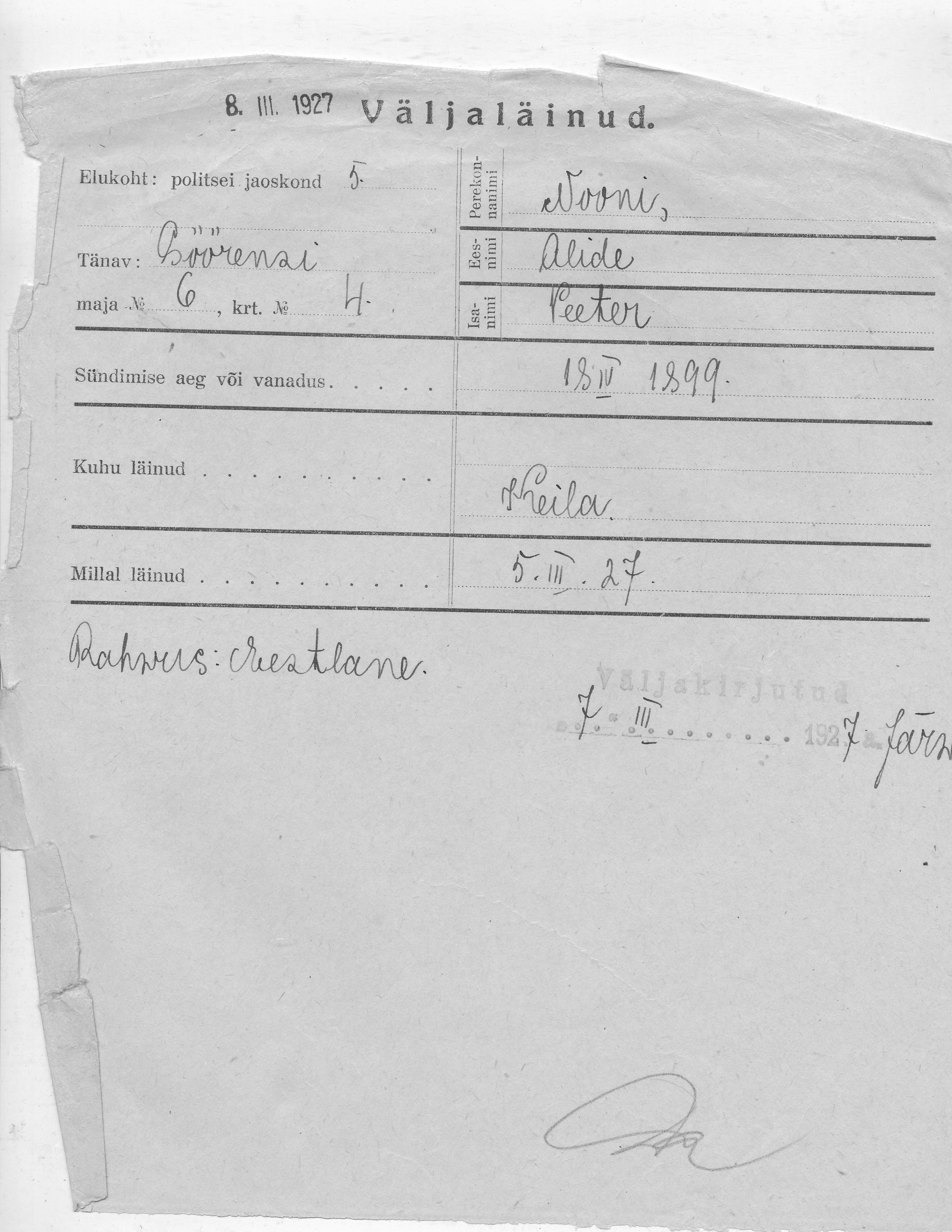 Nooni, Alide, Peeter