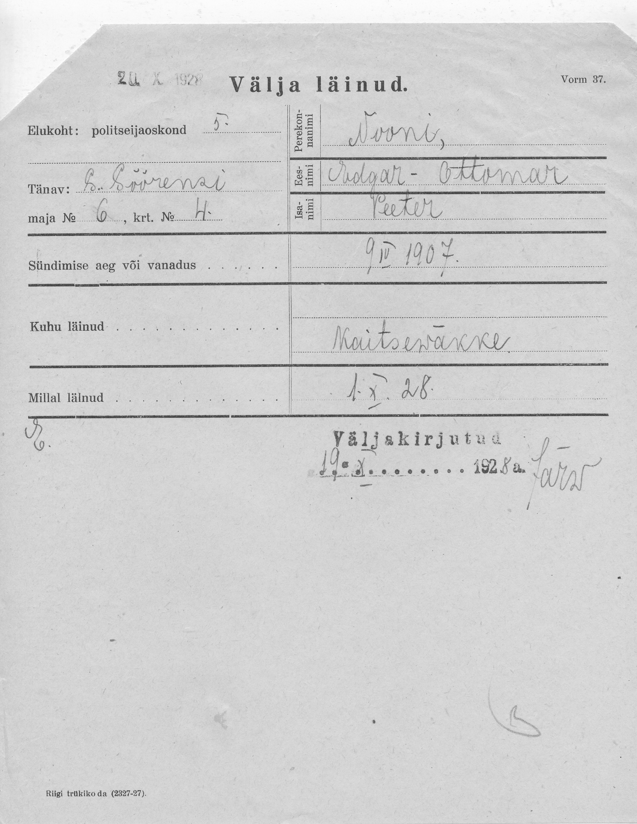 Nooni, Edgar-Ottomar, Peeter