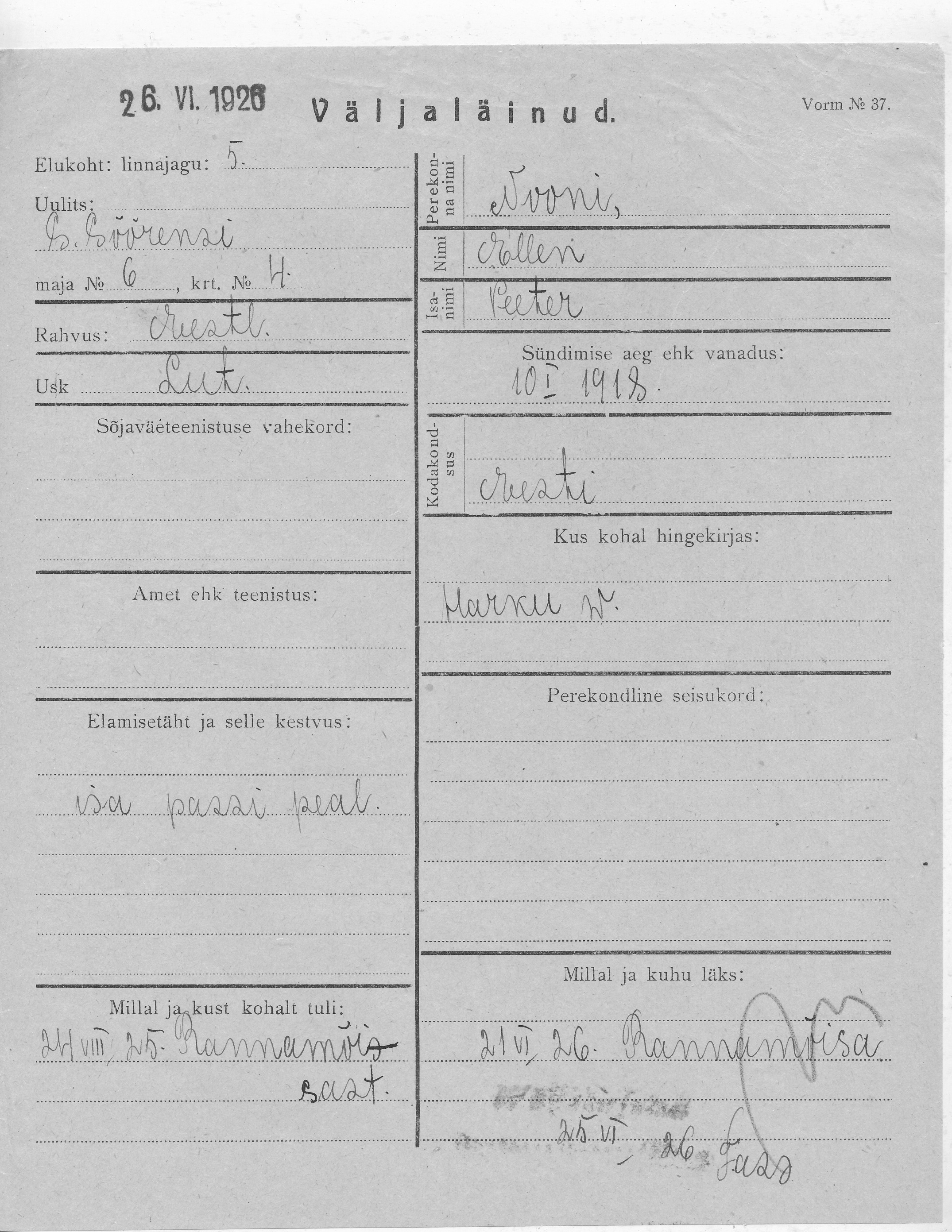 Nooni, Ellen, Peeter