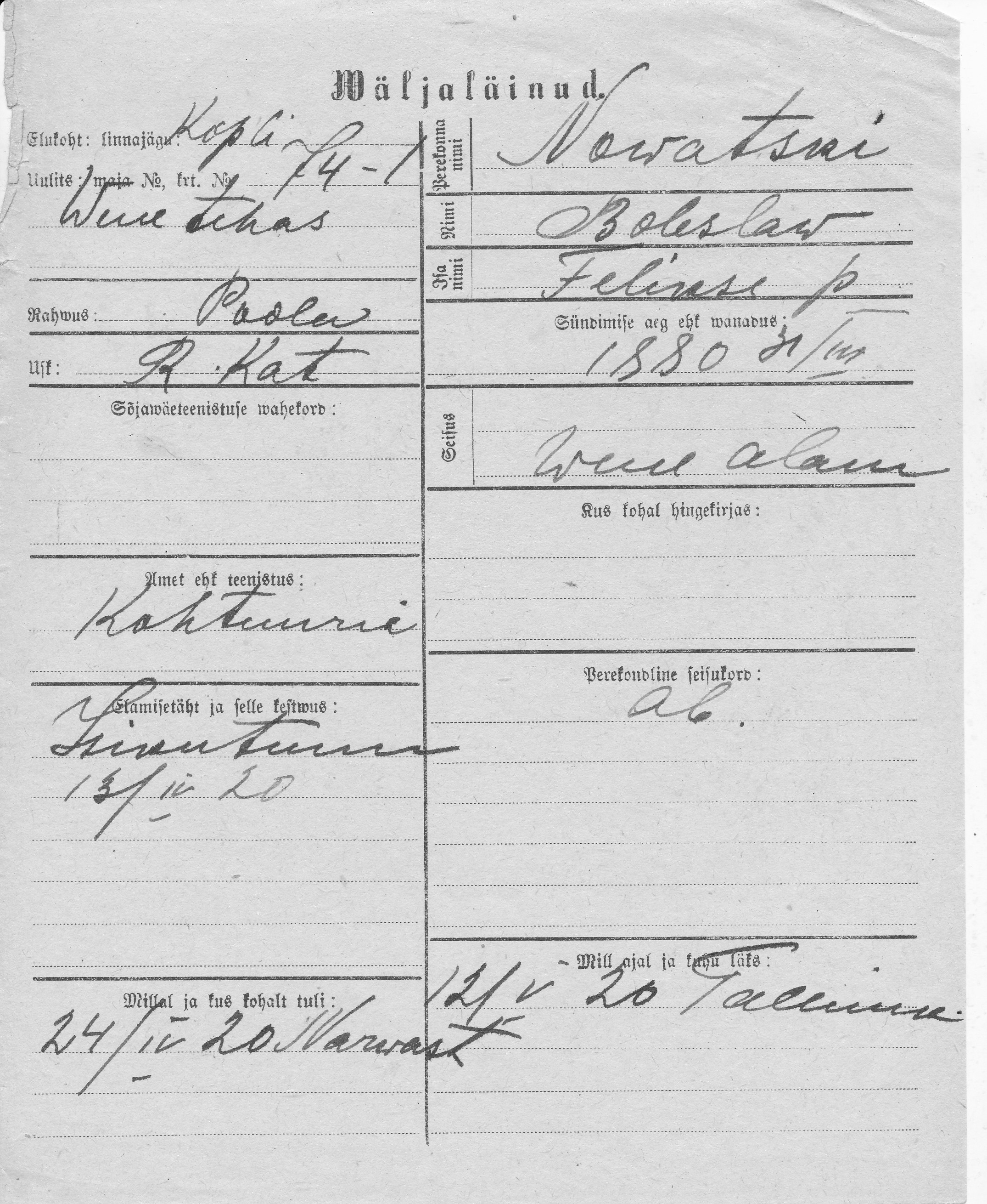 Nowatski, Boleslav, Feliks