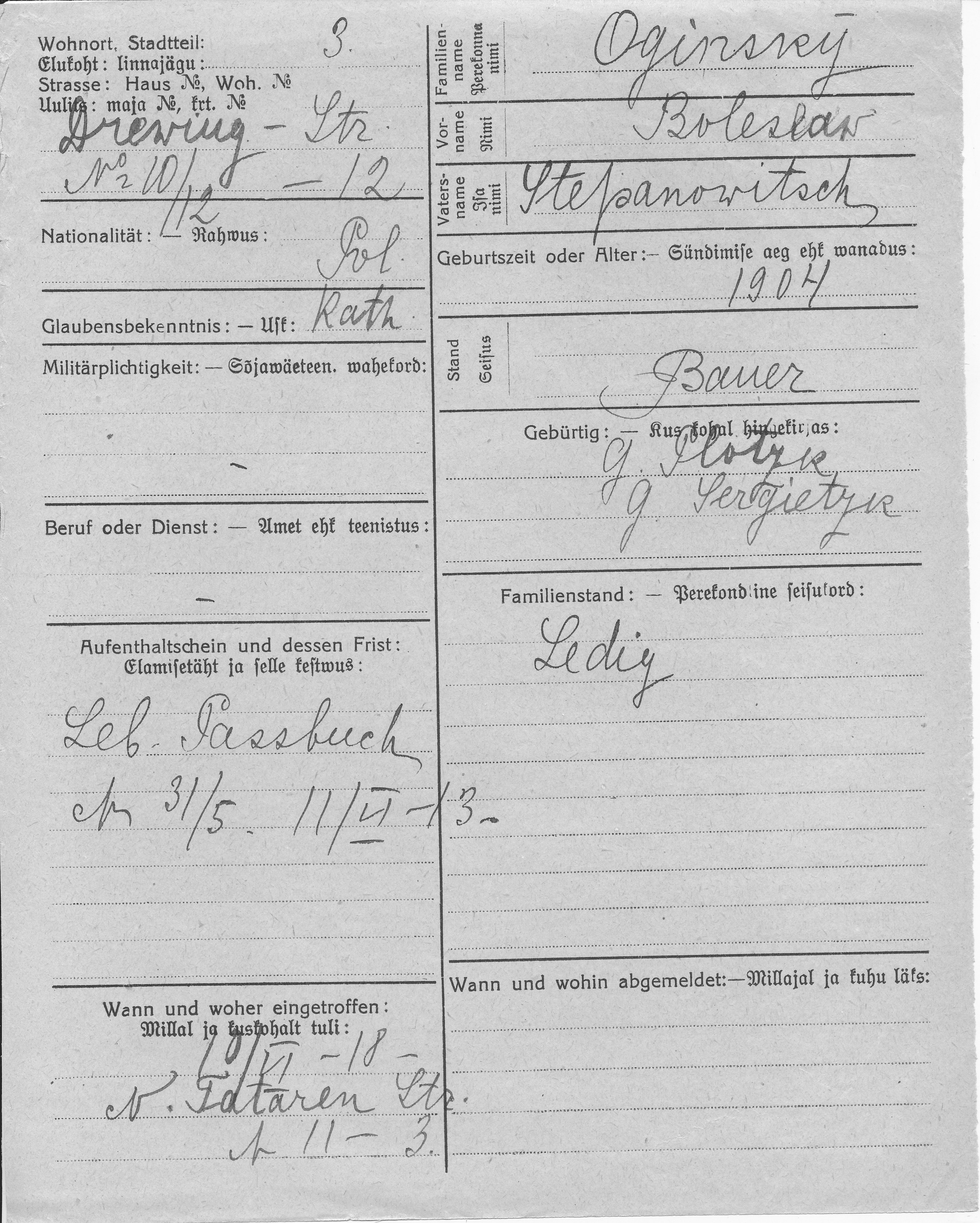 Oginsky, Boleslav, Stepan