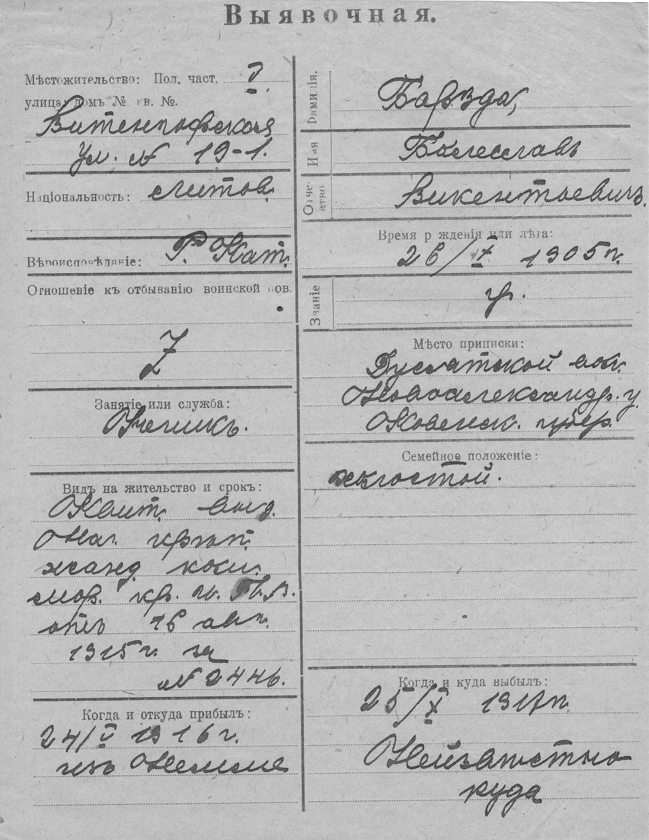 Barzda, Boleslav, Vikenti