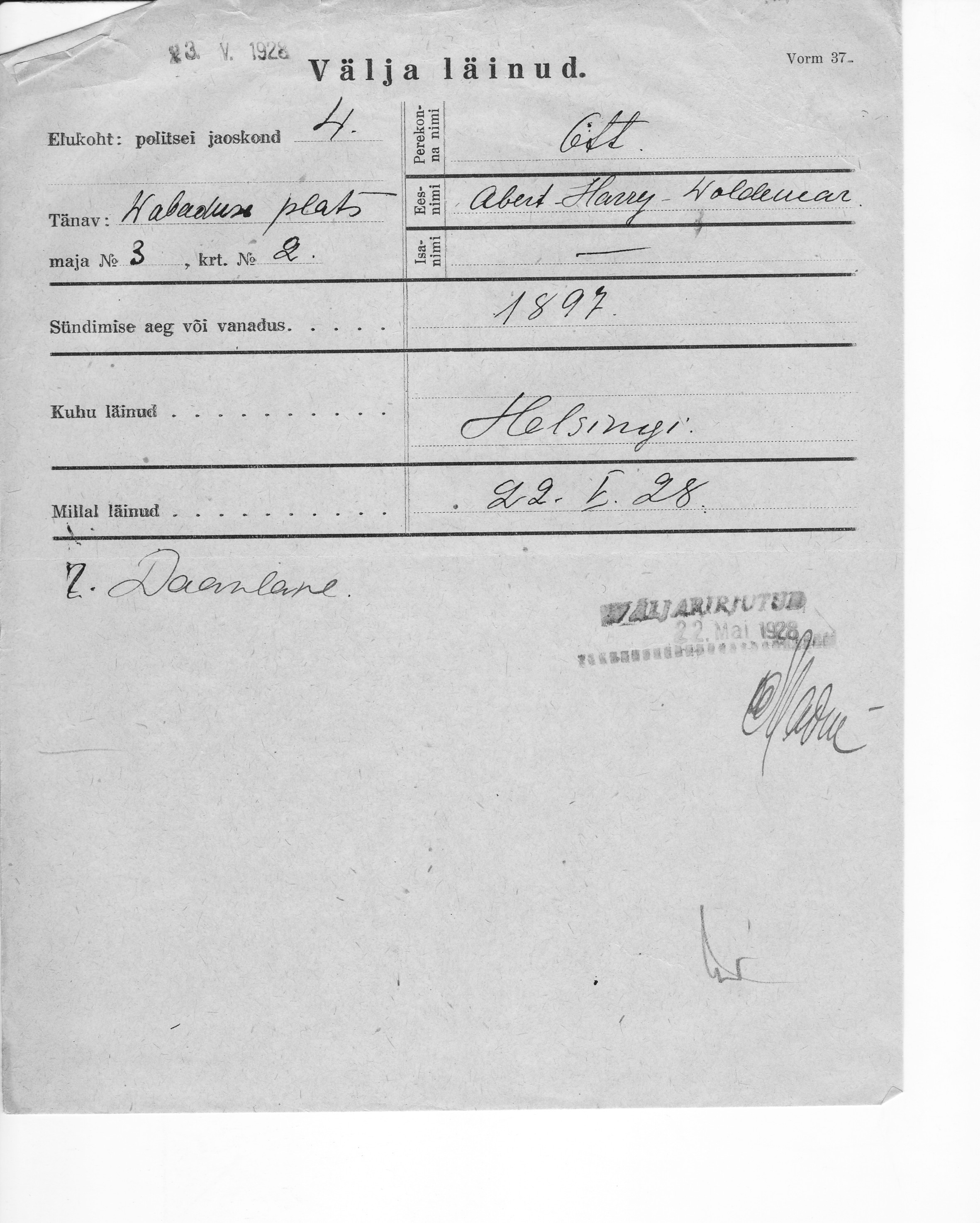 Ott, Abert-Harry-Woldemar