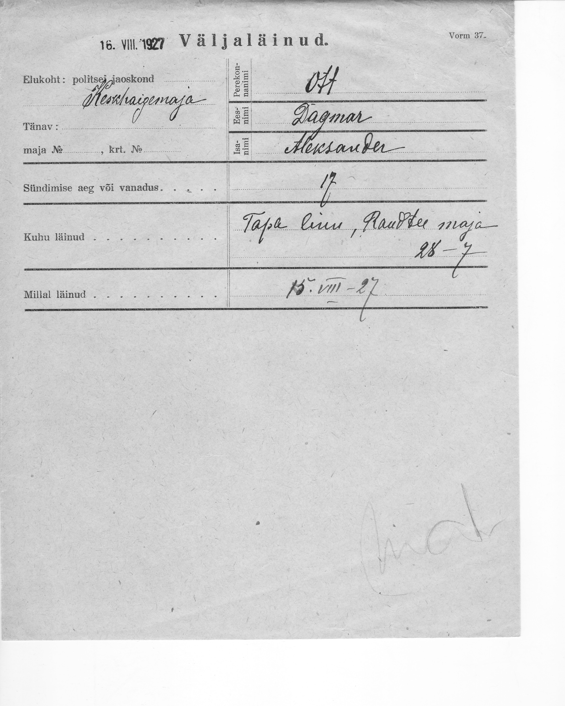 Ott, Dagmar, Aleksander