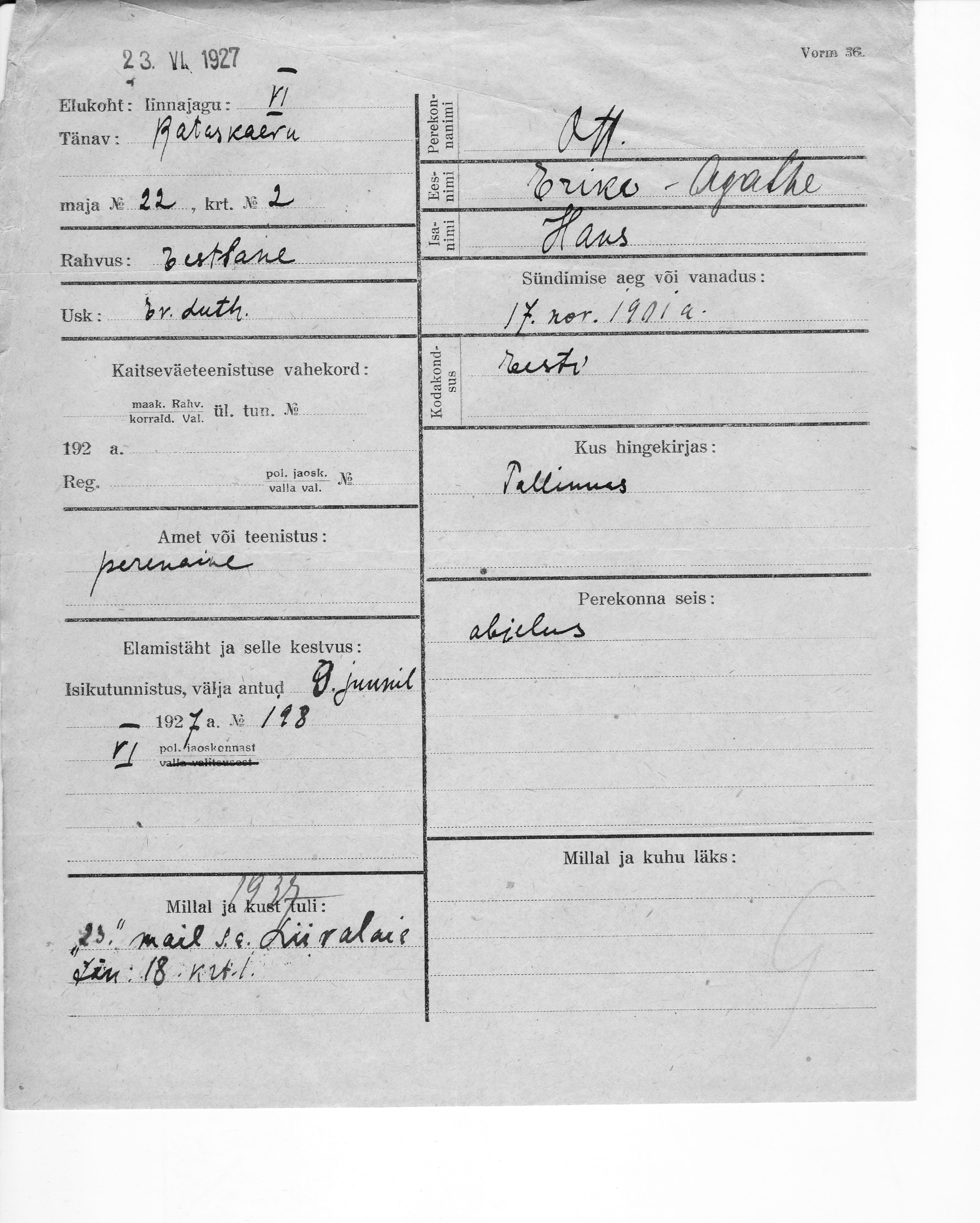 Ott, Erika-Agathe, Hans