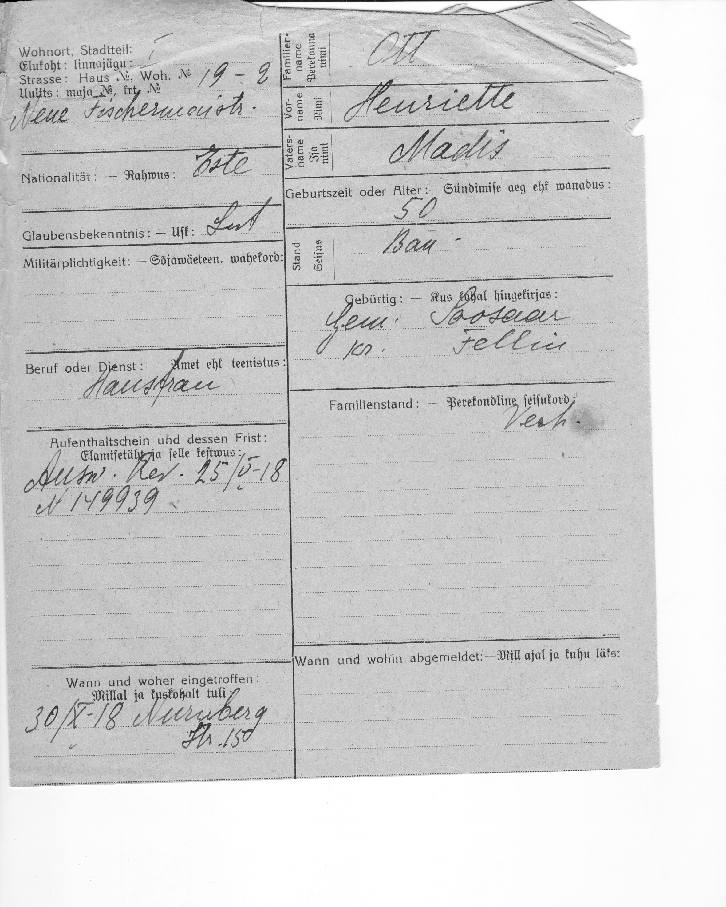 Ott, Henriette, Madis