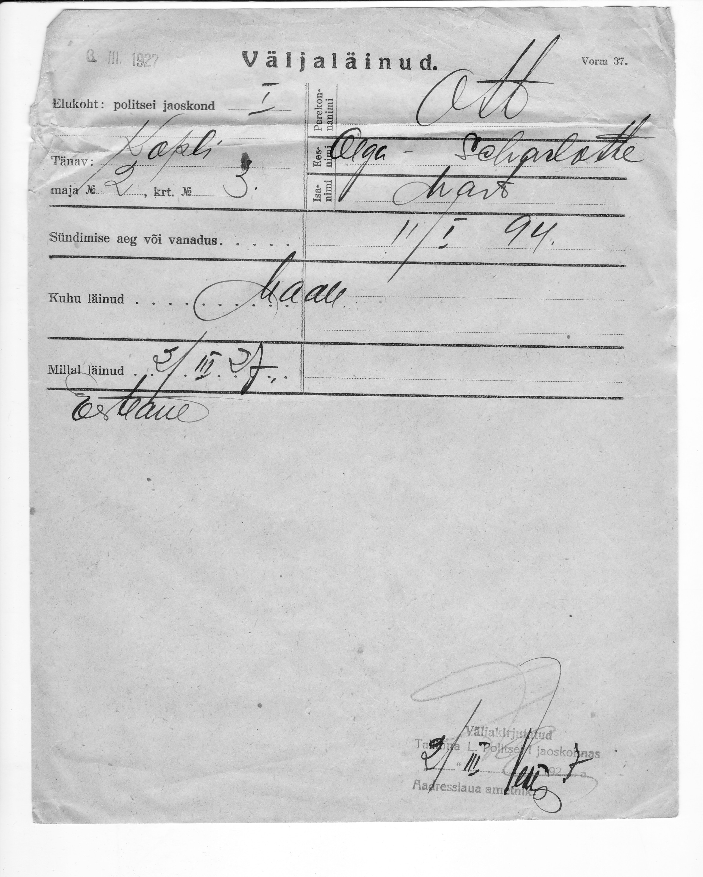 Ott, Olga-Scharlotte, Mart