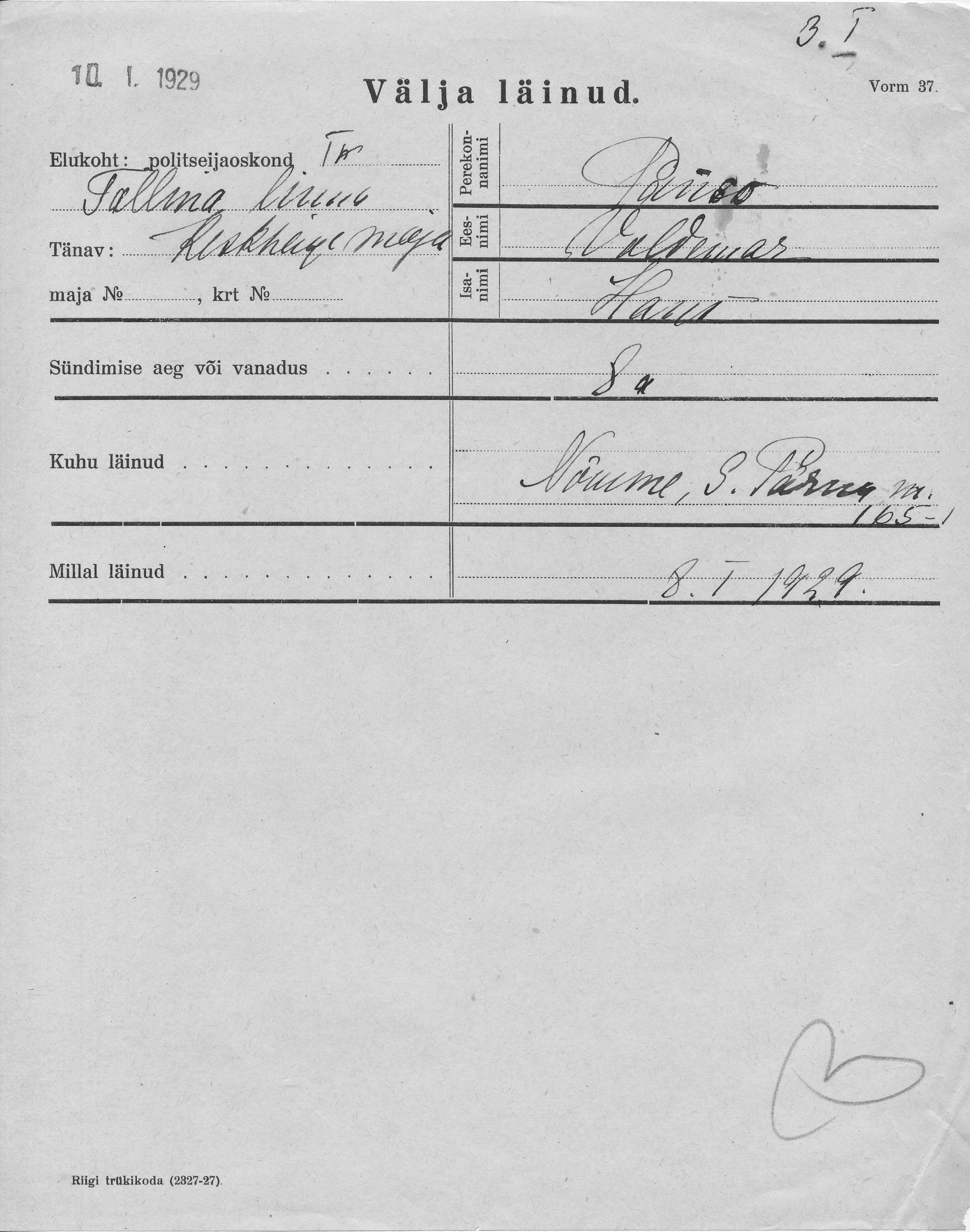 Panso, Voldemar, Hans