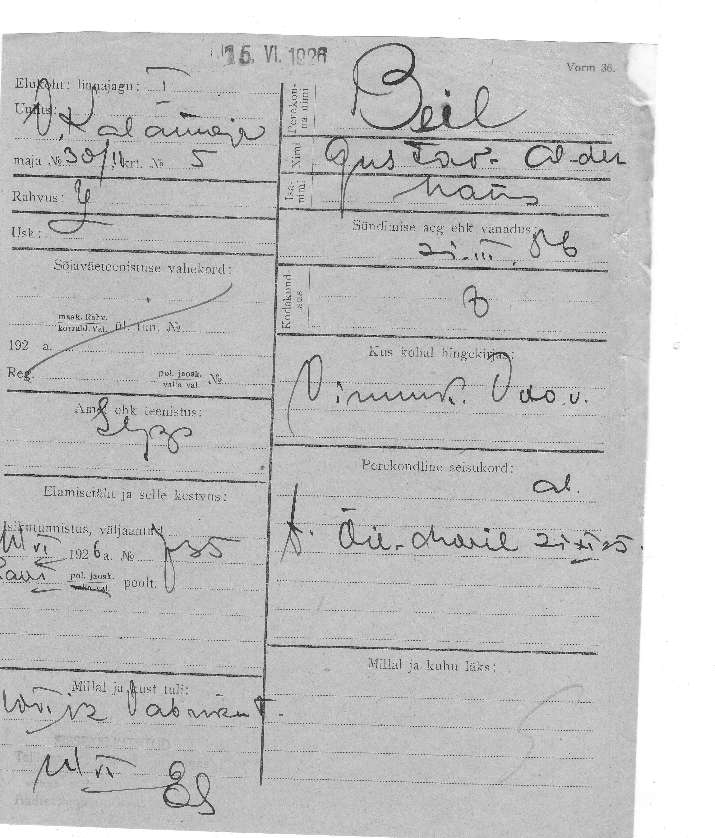 Beil, Gustav, Aleksander