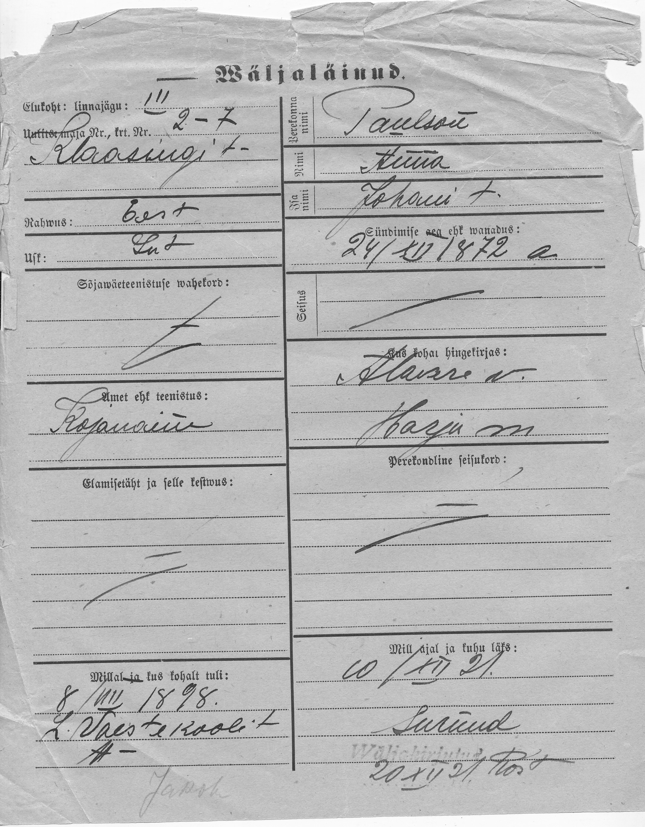 Paulson, Anna, Johan