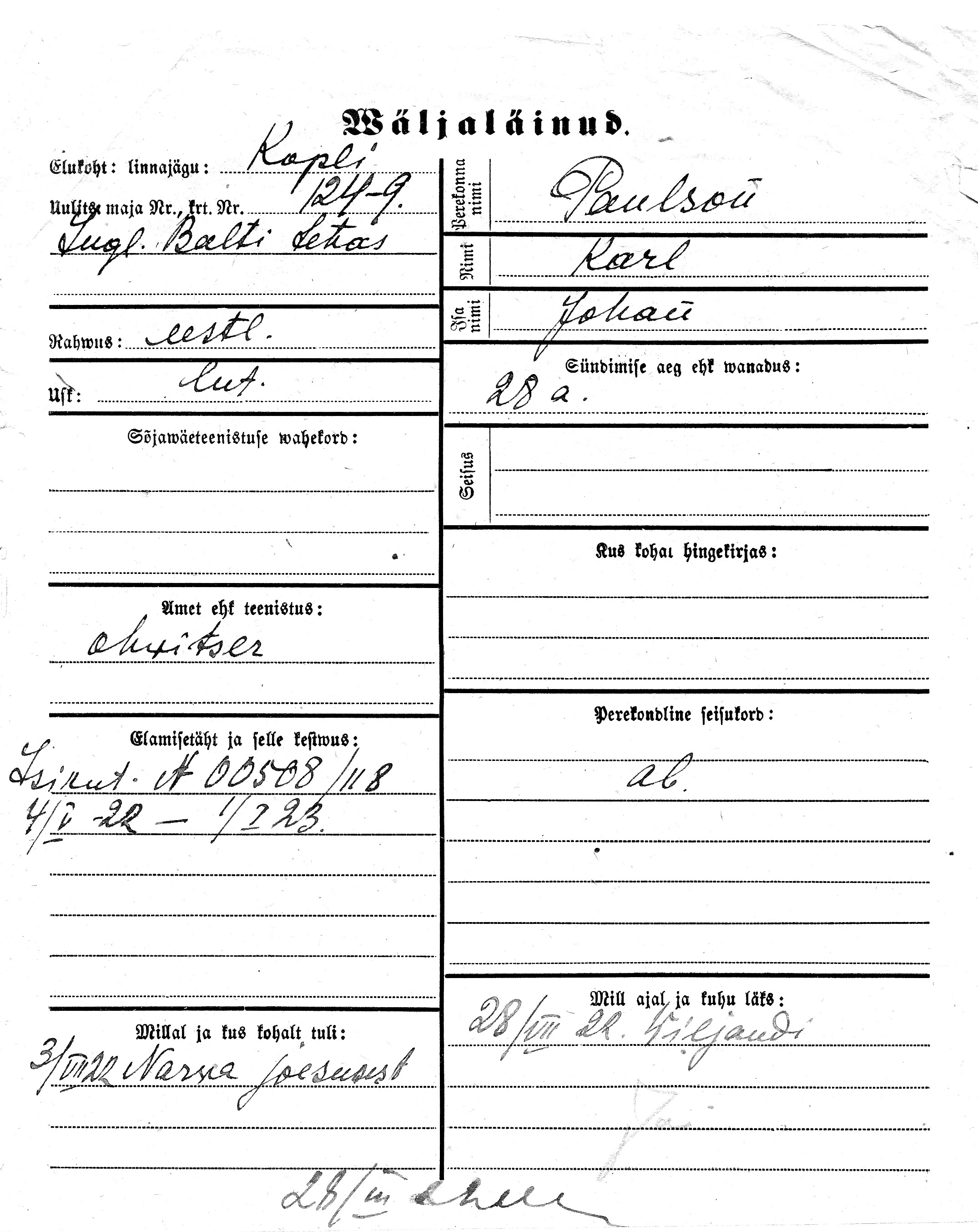 Paulson, Karl, Johan