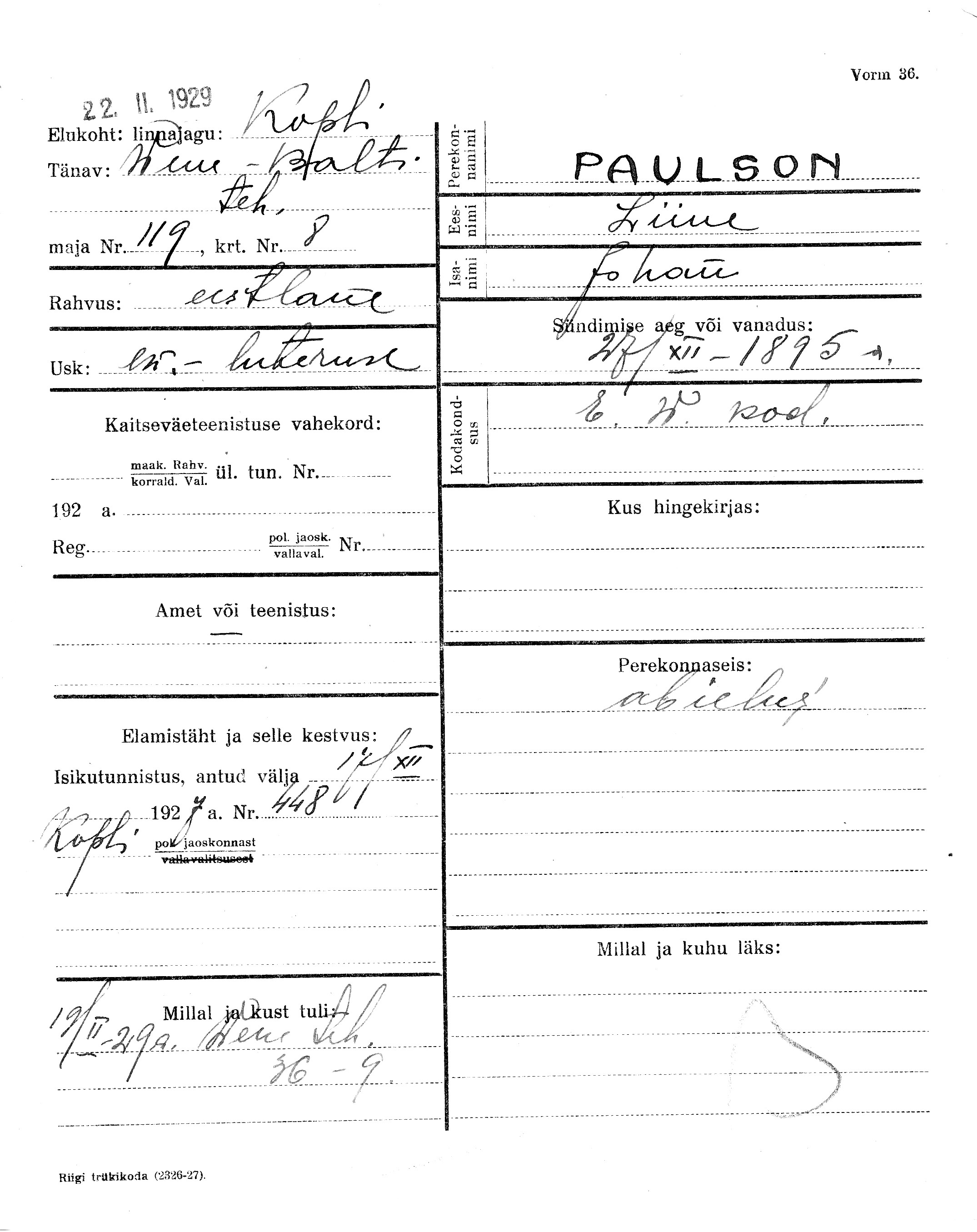 Paulson, Liine, Johan