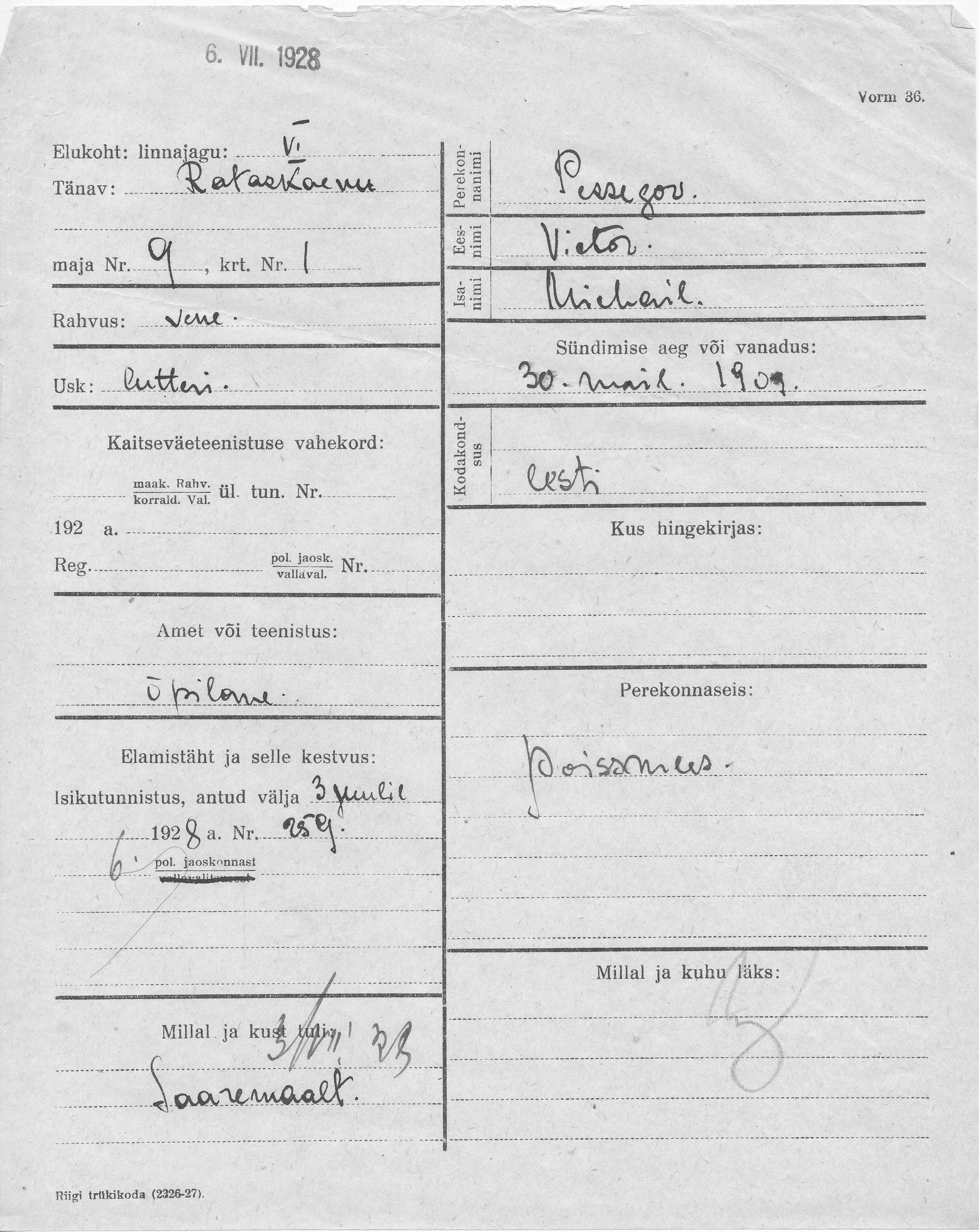 Pessegow, Victor, Michail