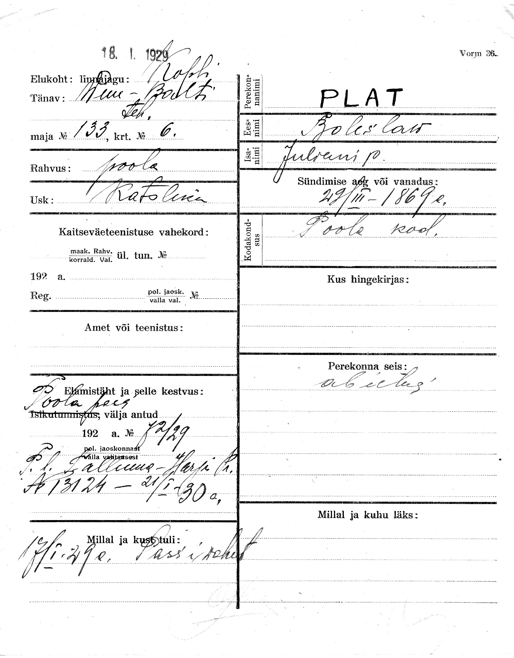 Plat, Boleslaw, Julian