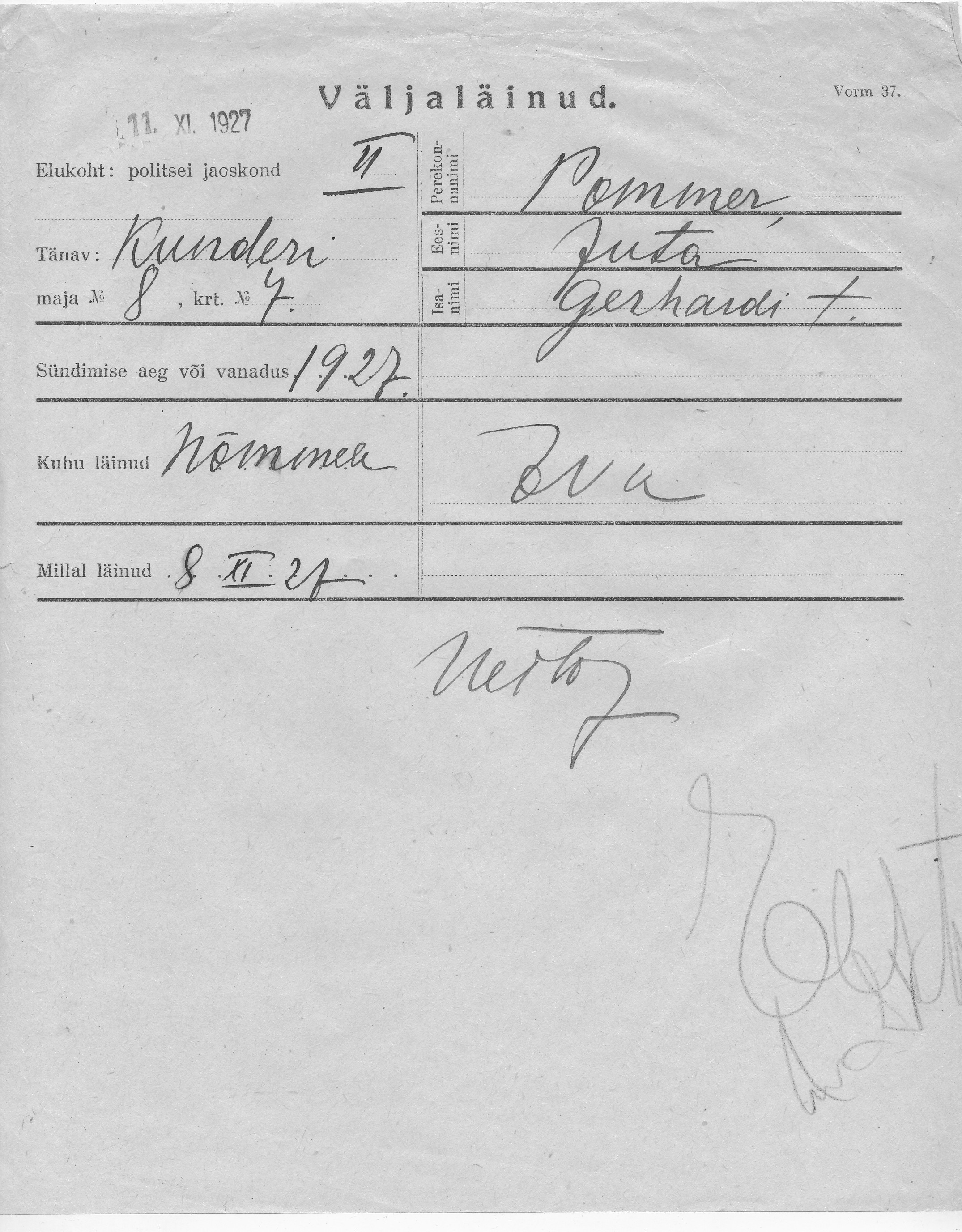 Pommer, Juta, Gerhard