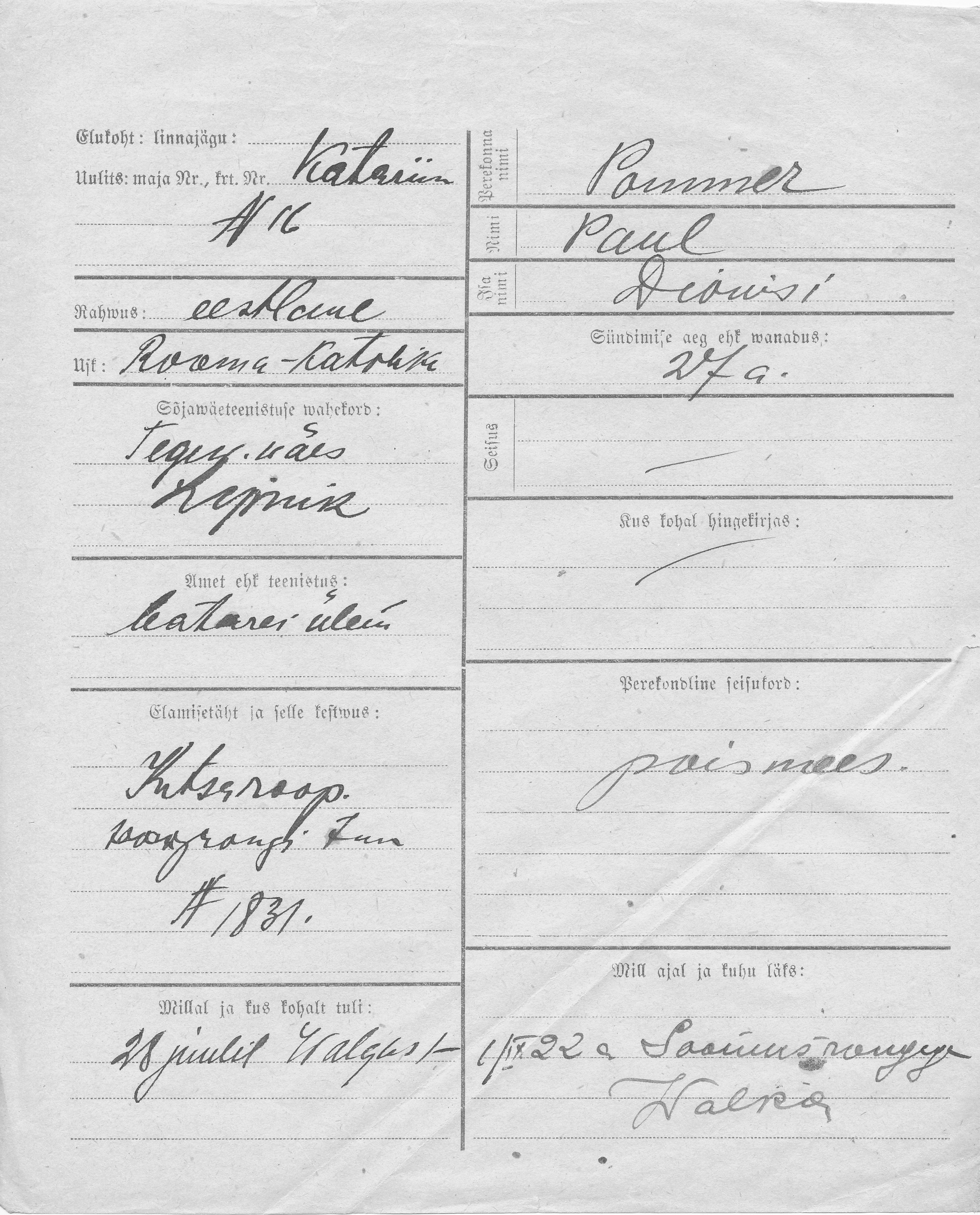 Pommer, Paul, Dionis