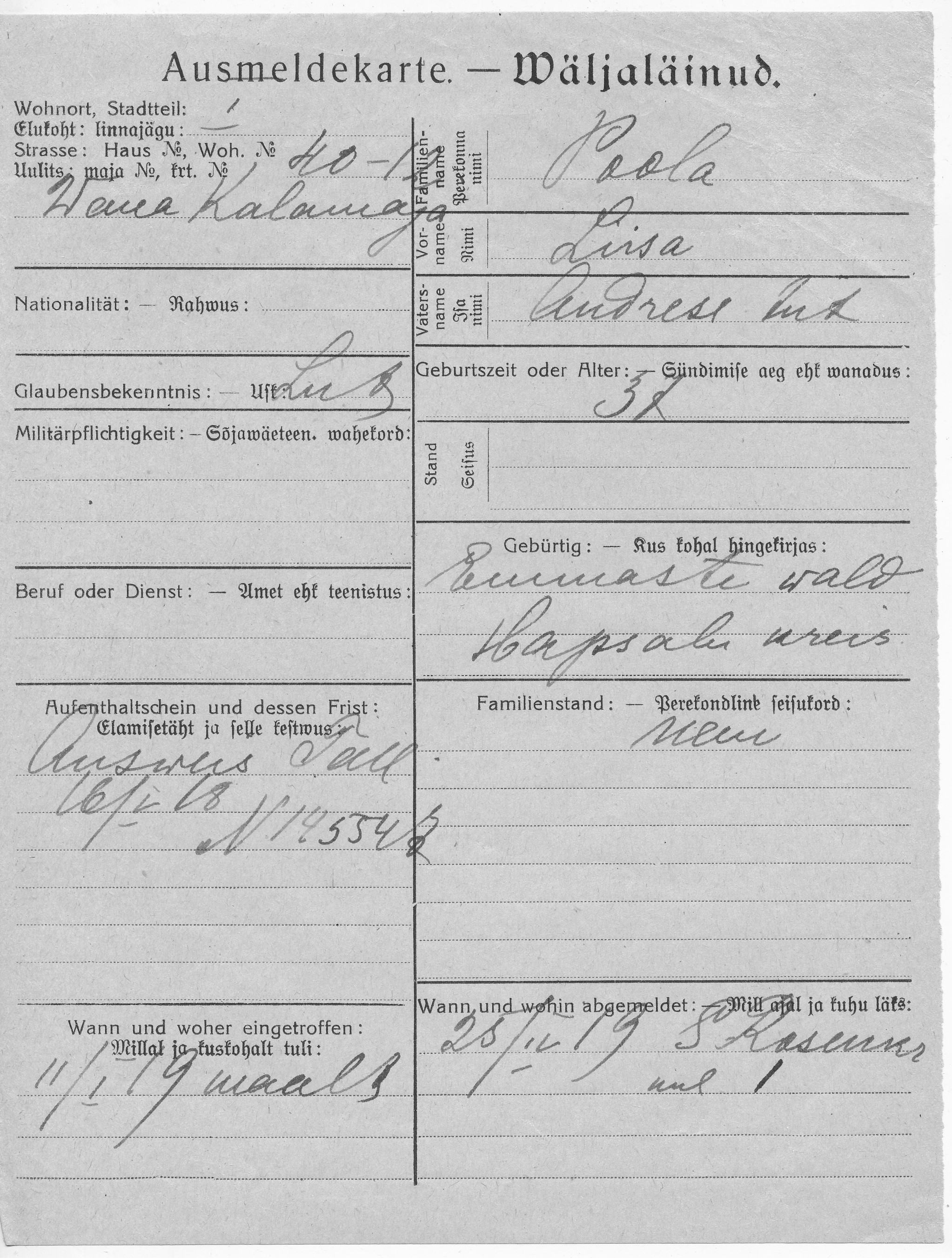 Poola, Liisa, Andres