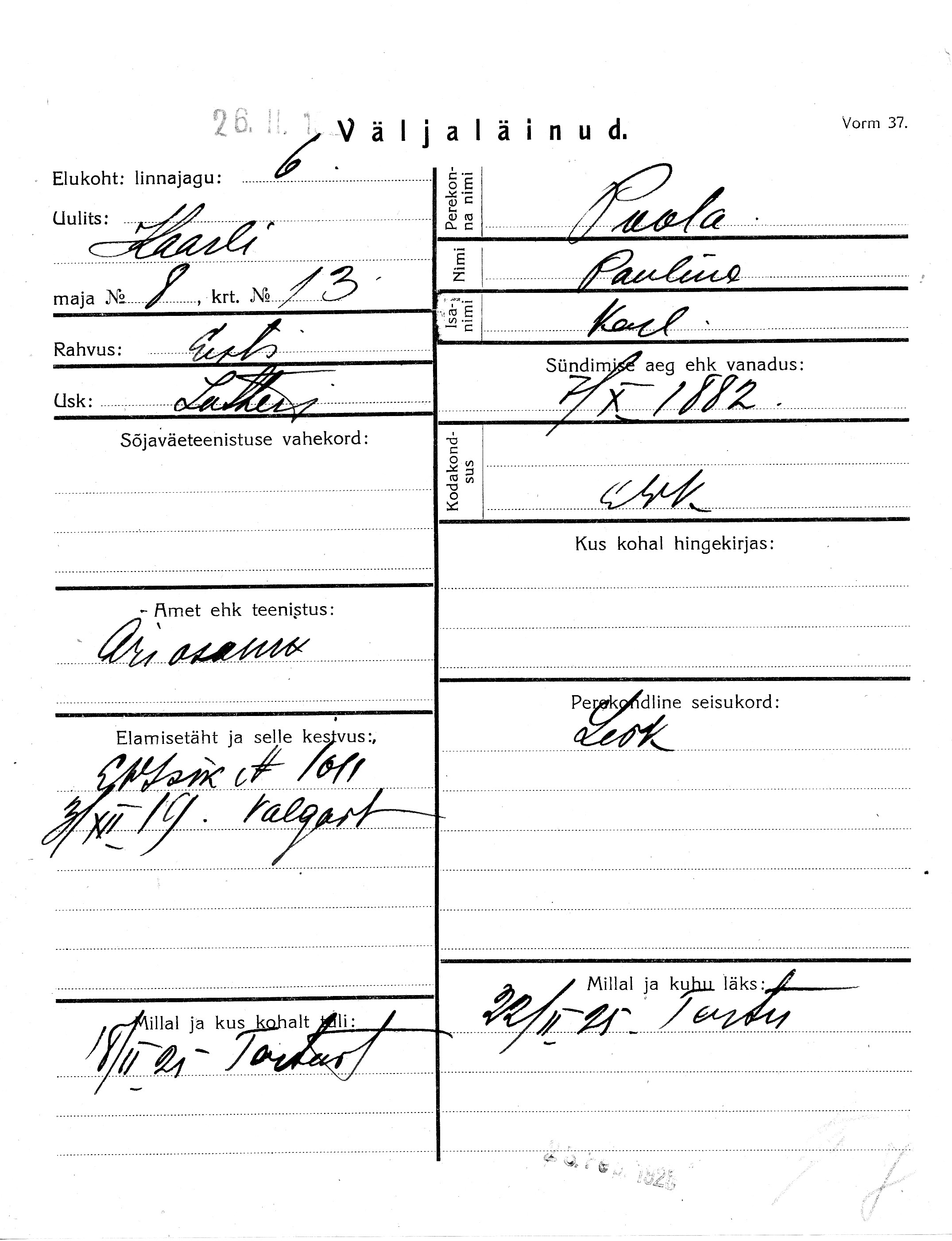 Poola, Pauline, Karl