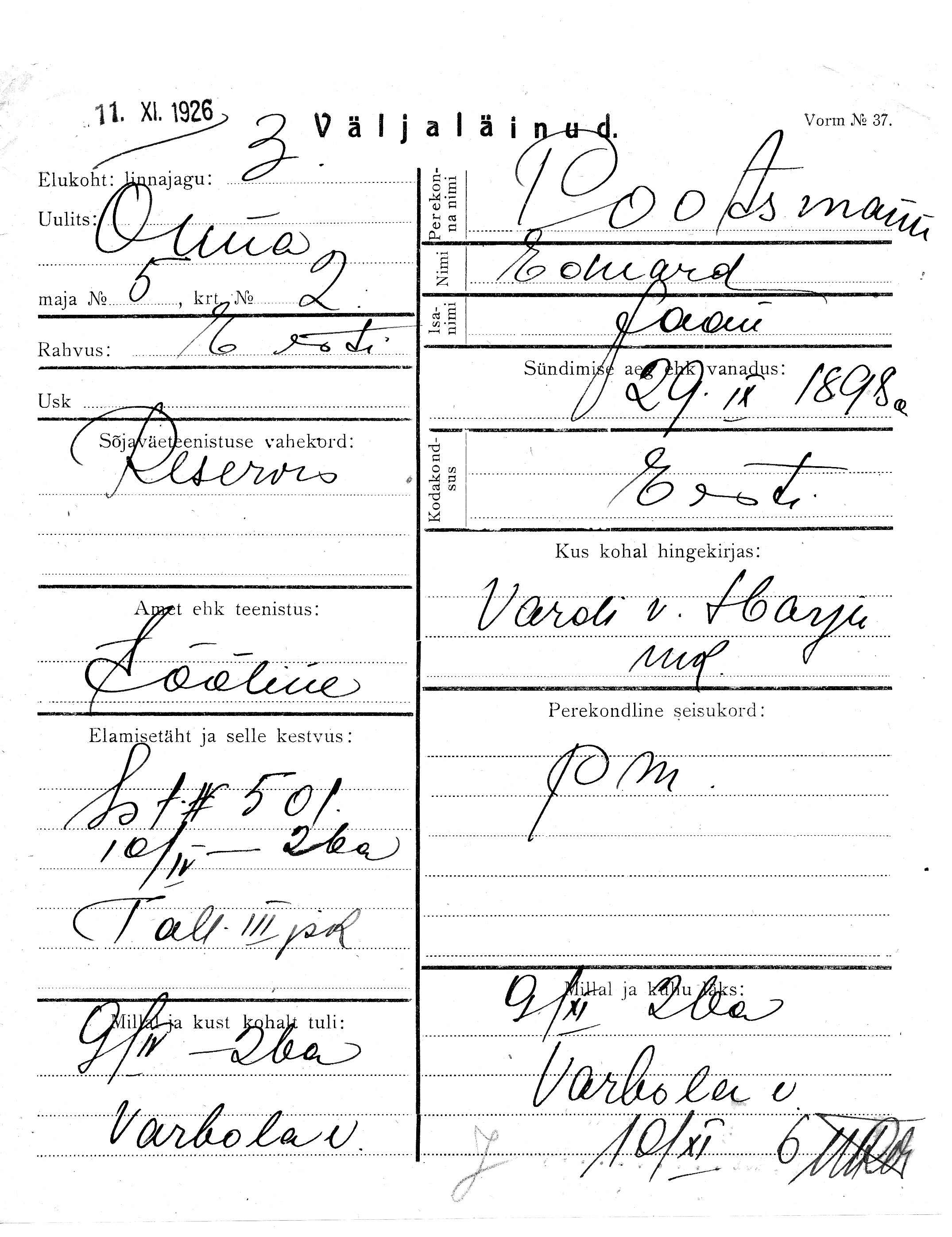 Pootsmann, Eduard, Jaan