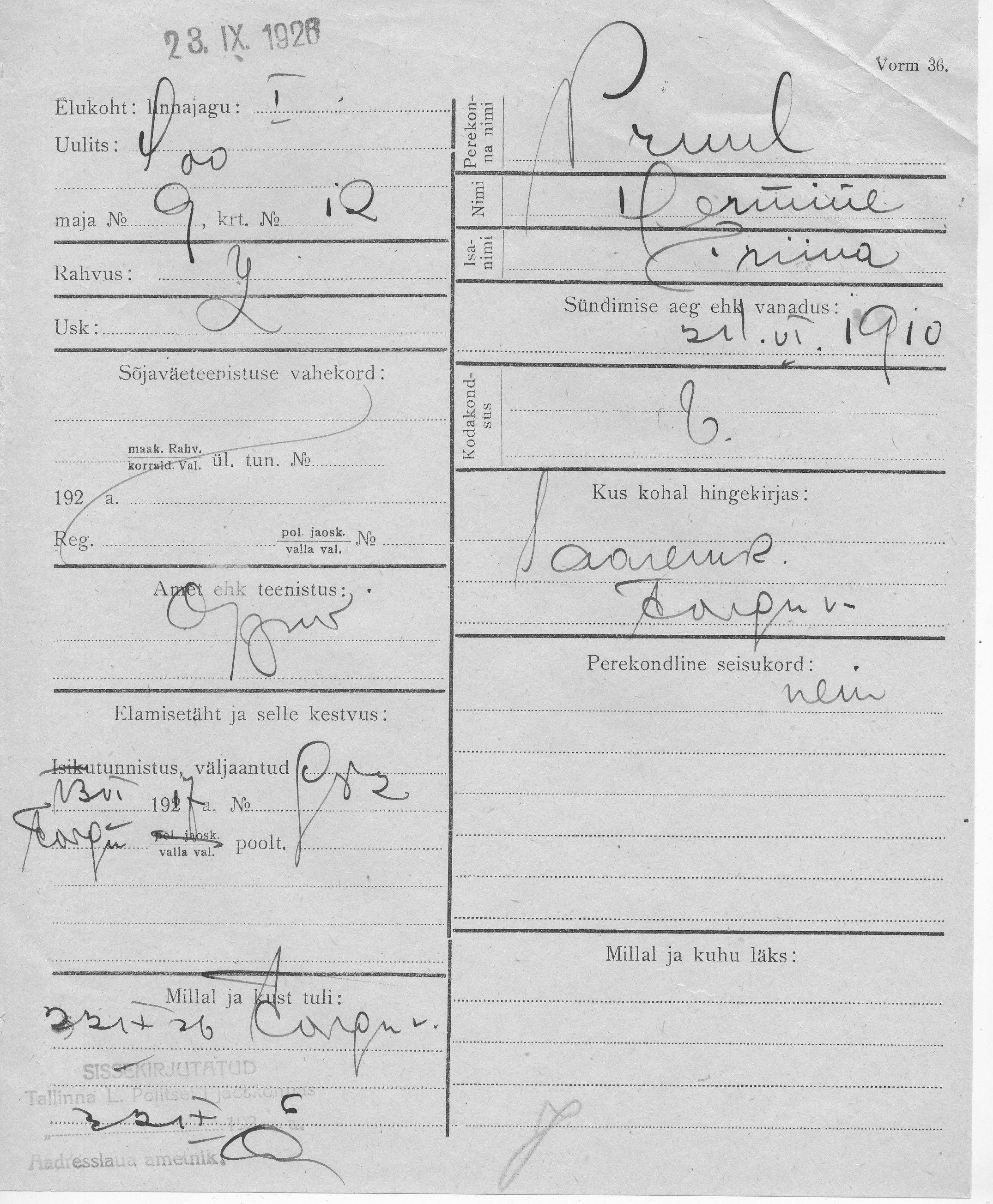 Pruul, Hermine, Triina