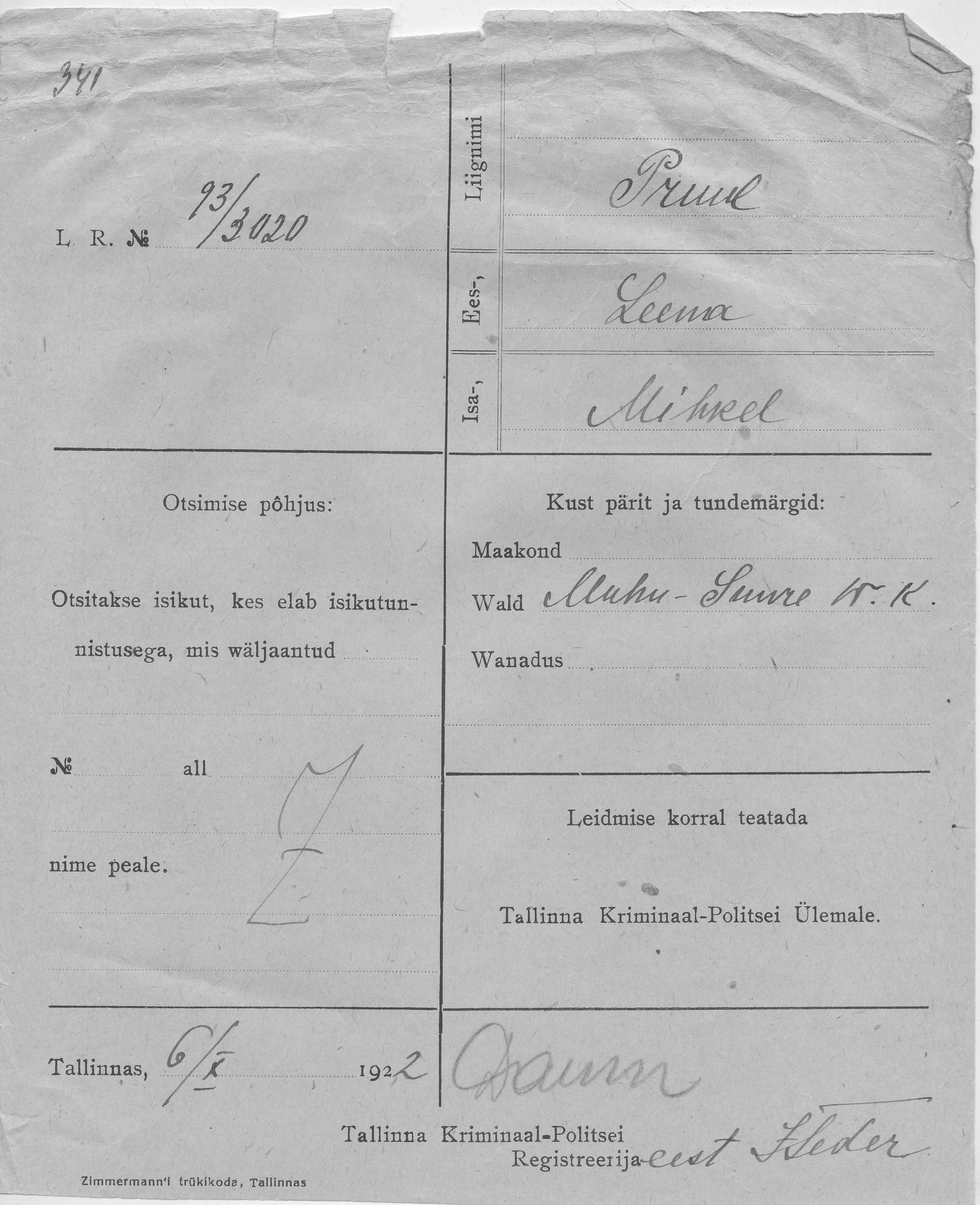 Pruul, Leena, Mihkel