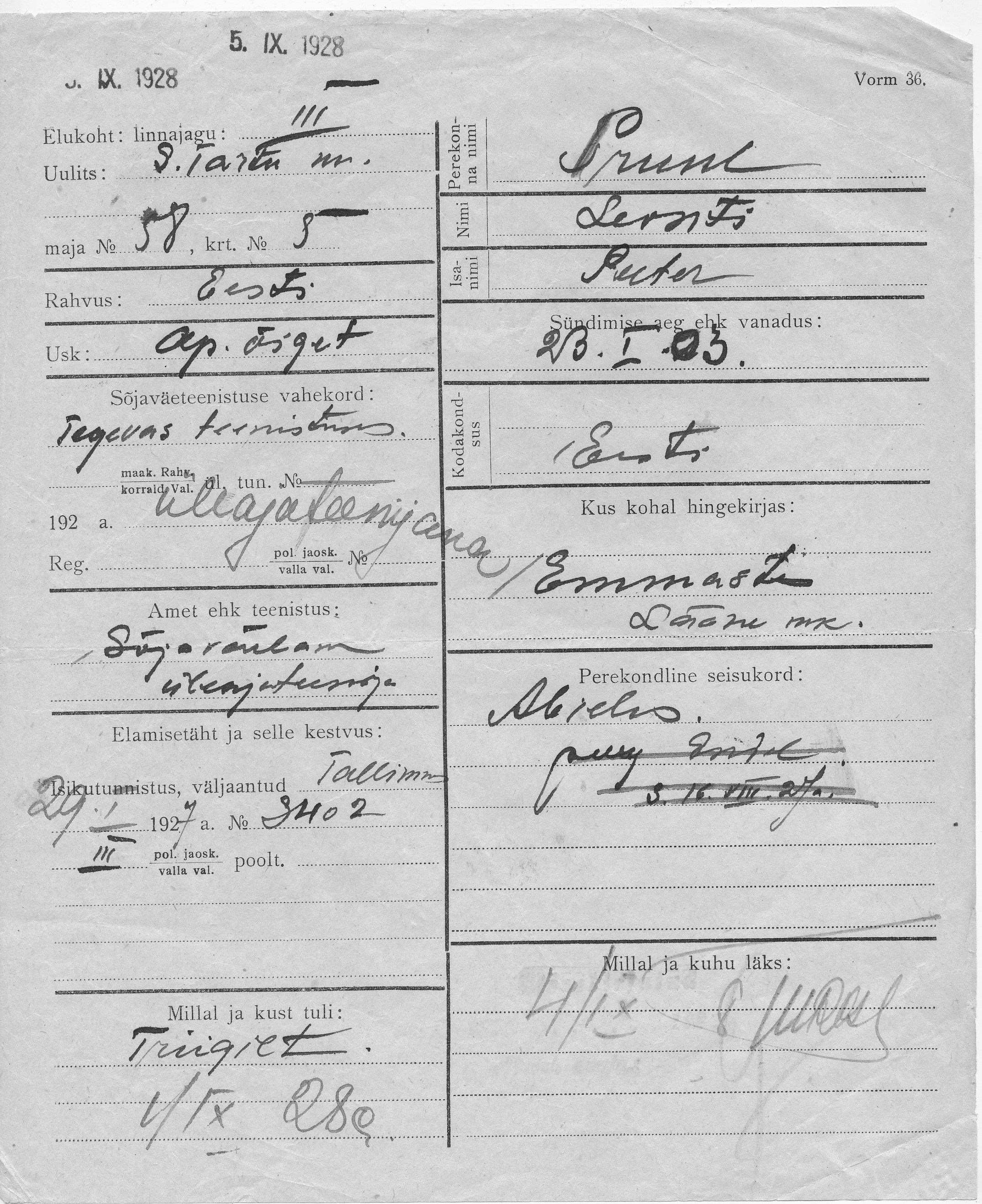 Pruul, Leonti, Peeter