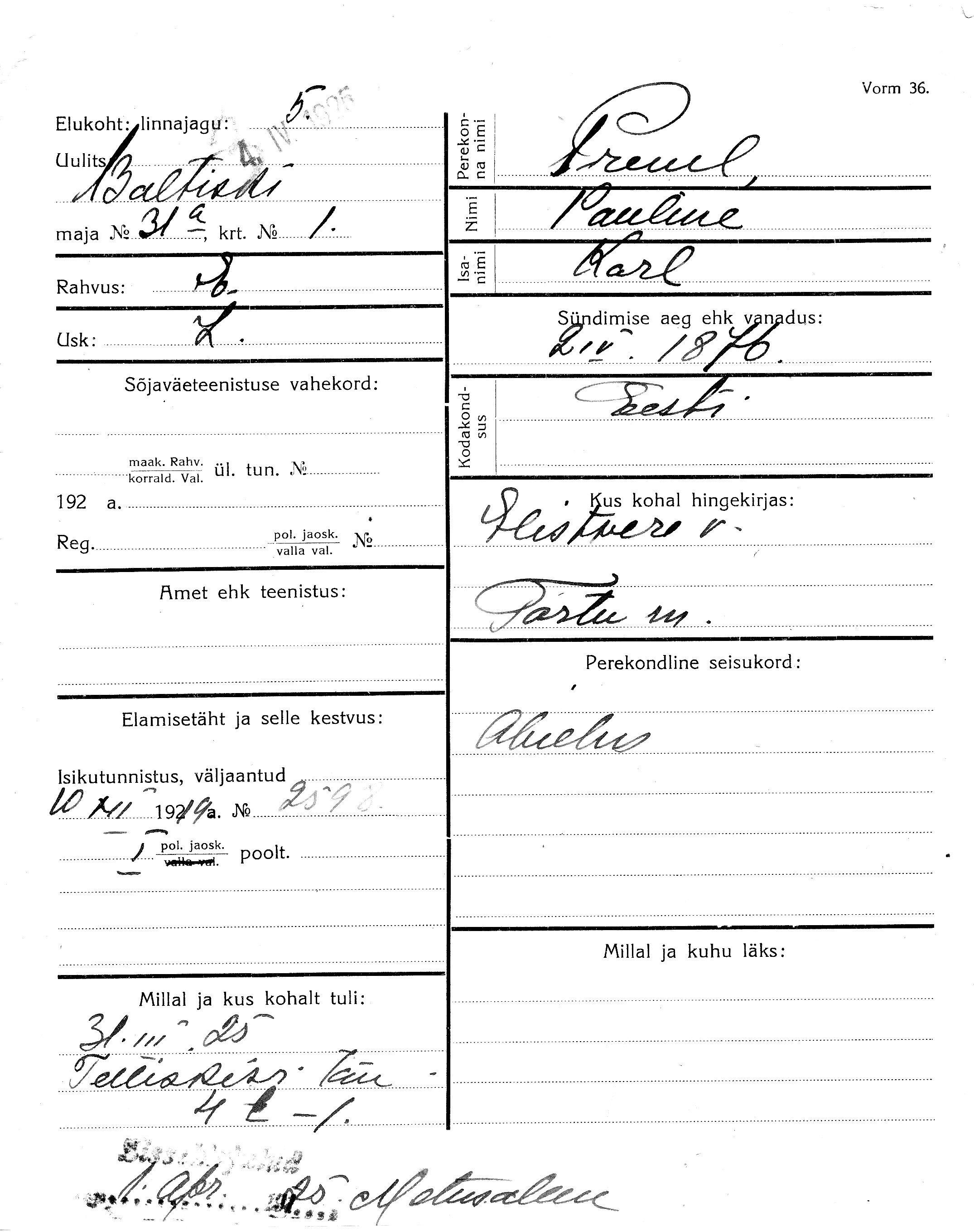 Pruul, Pauline, Karl