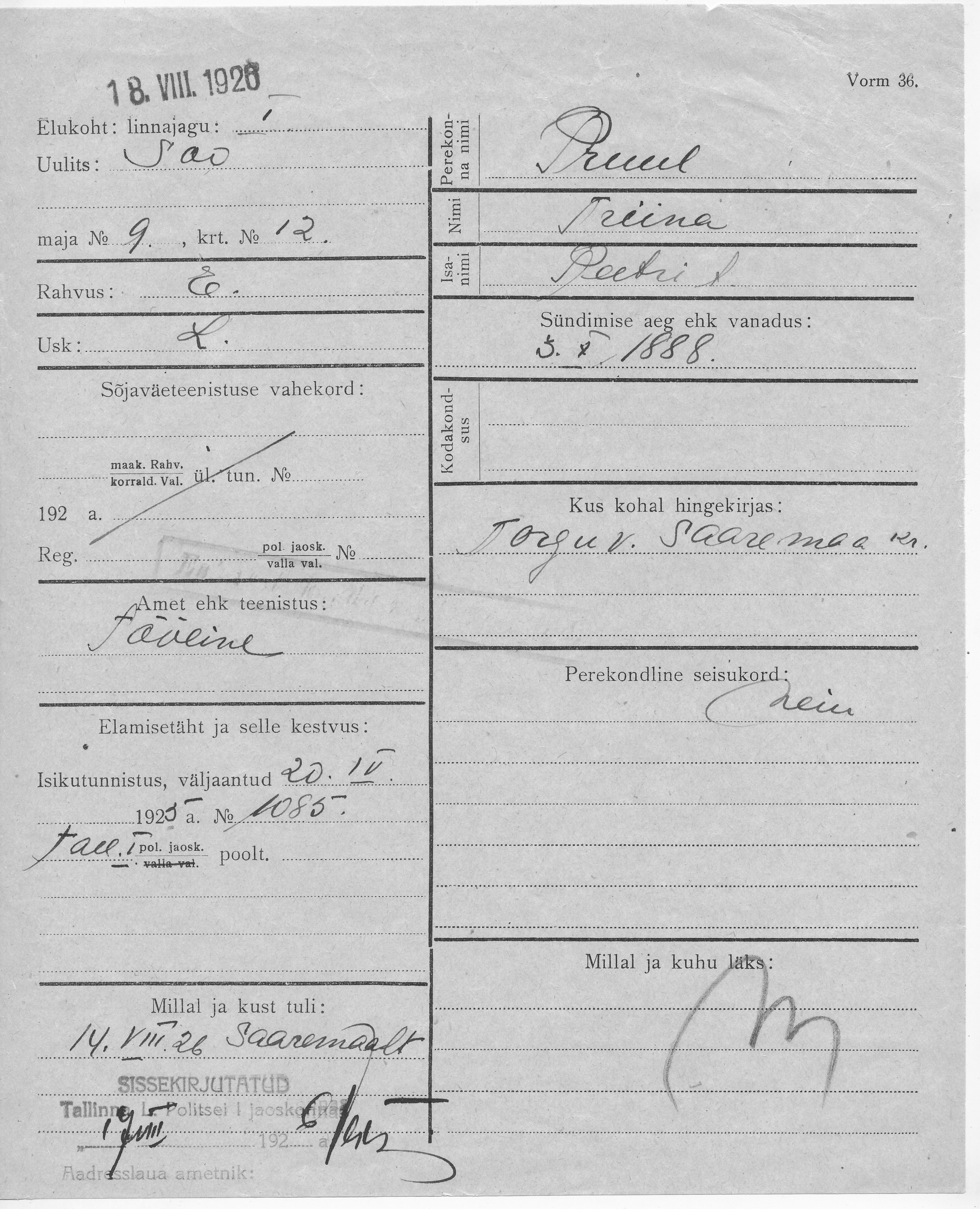 Pruul, Triina, Peeter