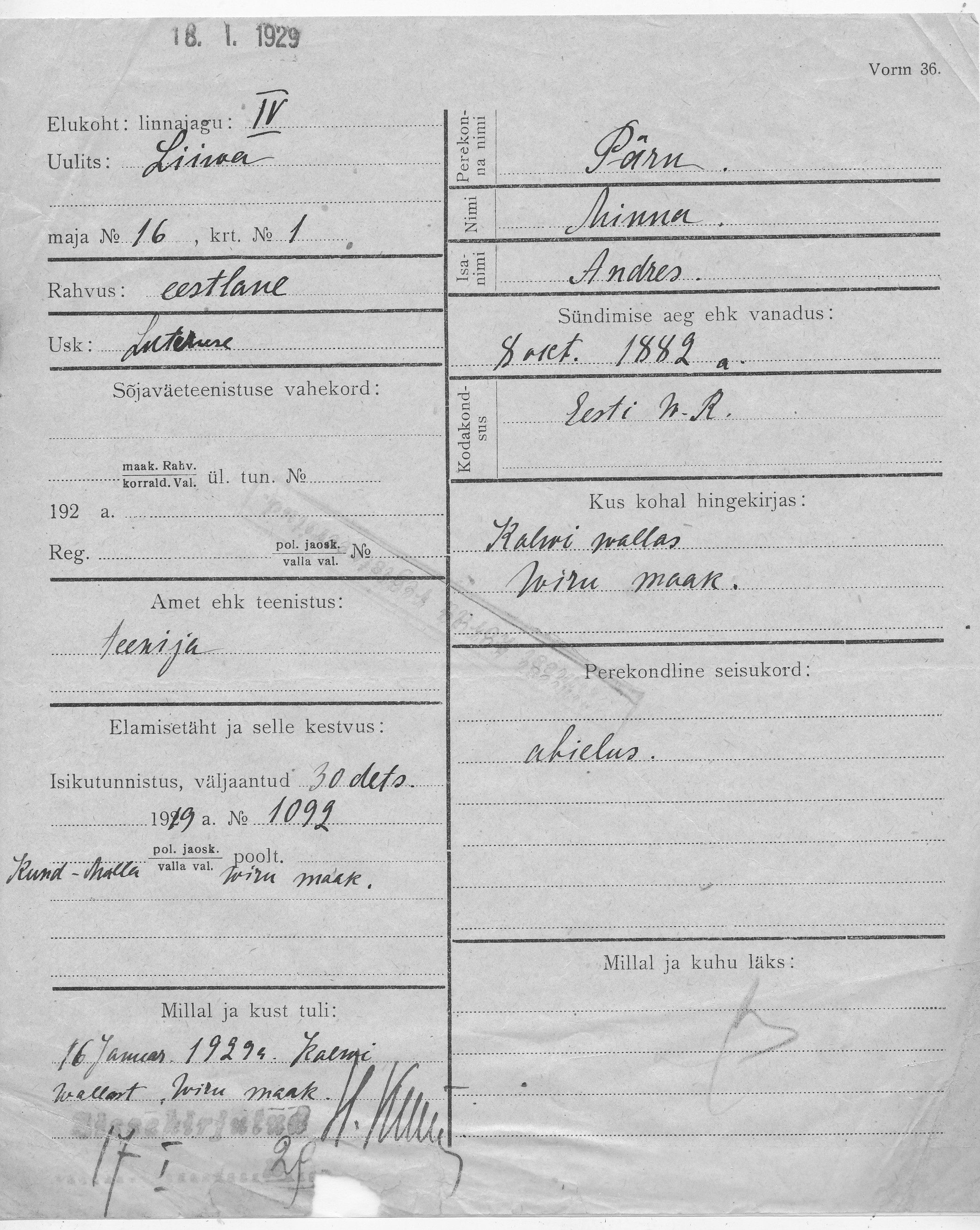 Pärn, Minna, Andres