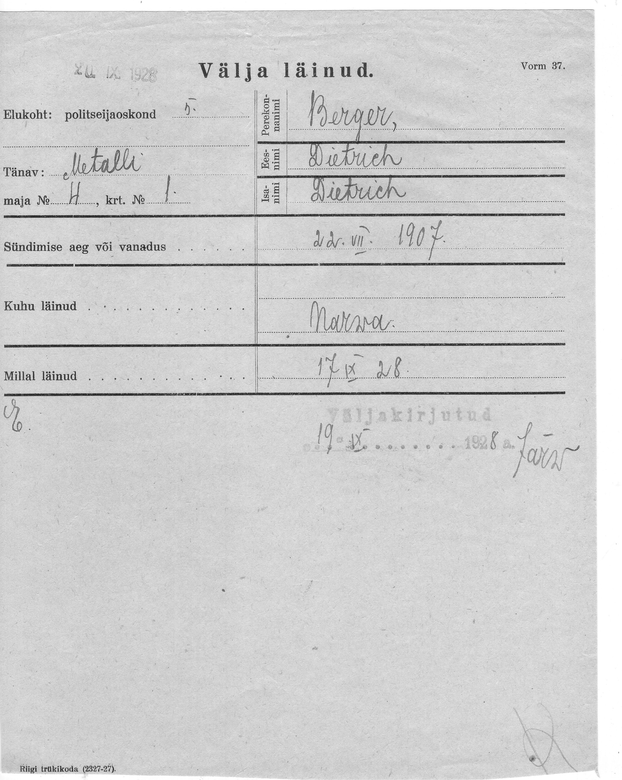 Berger, Diedrich, Diedrich