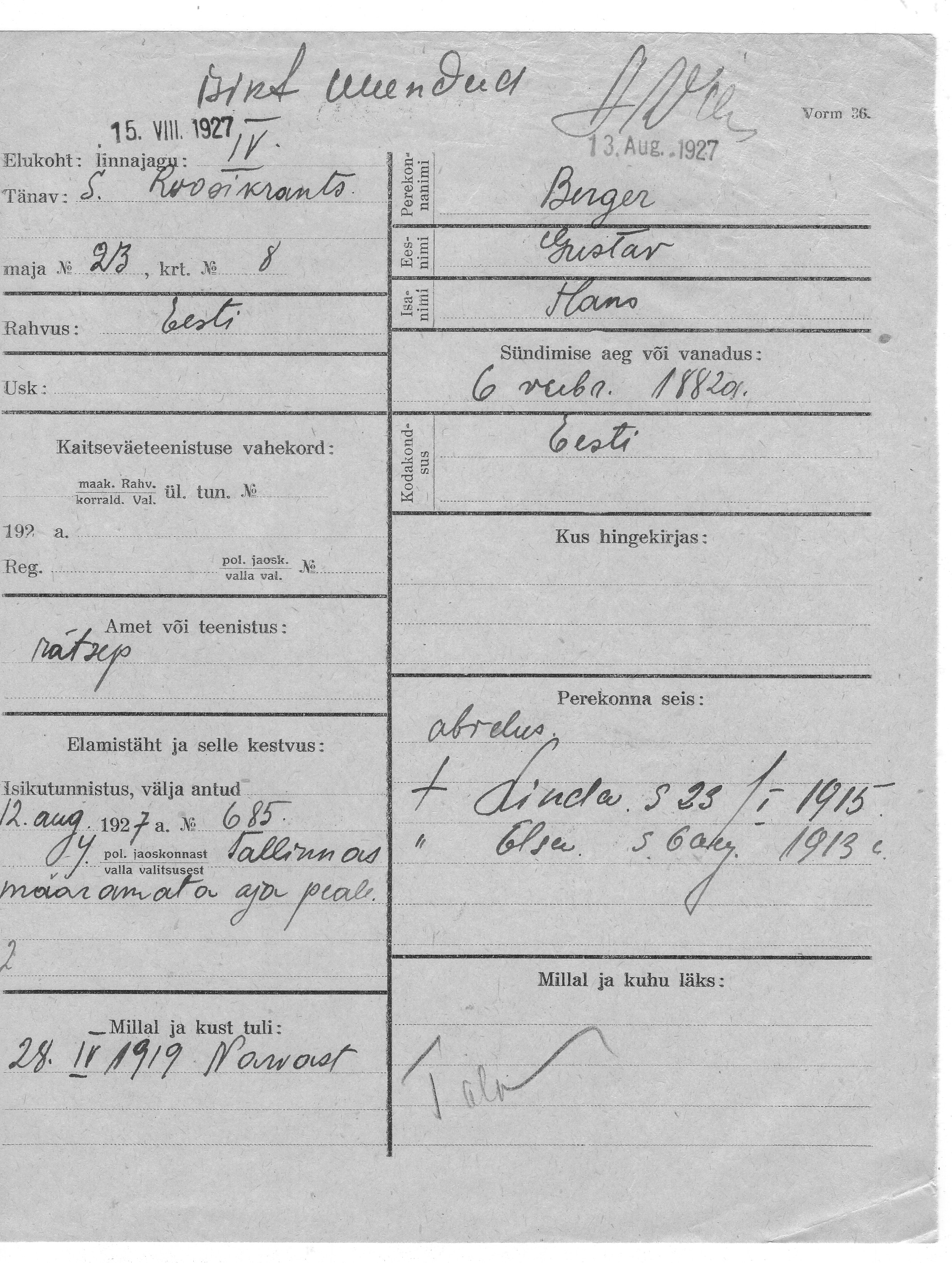 Berger, Gustav, Hans