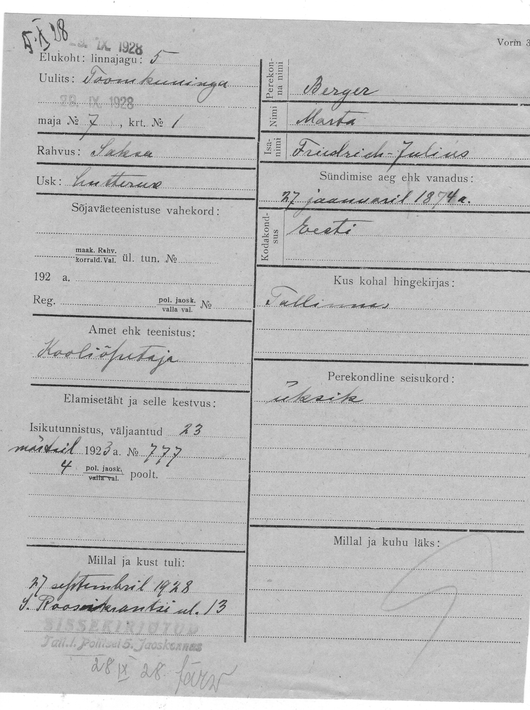 Berger, Marta, Julius