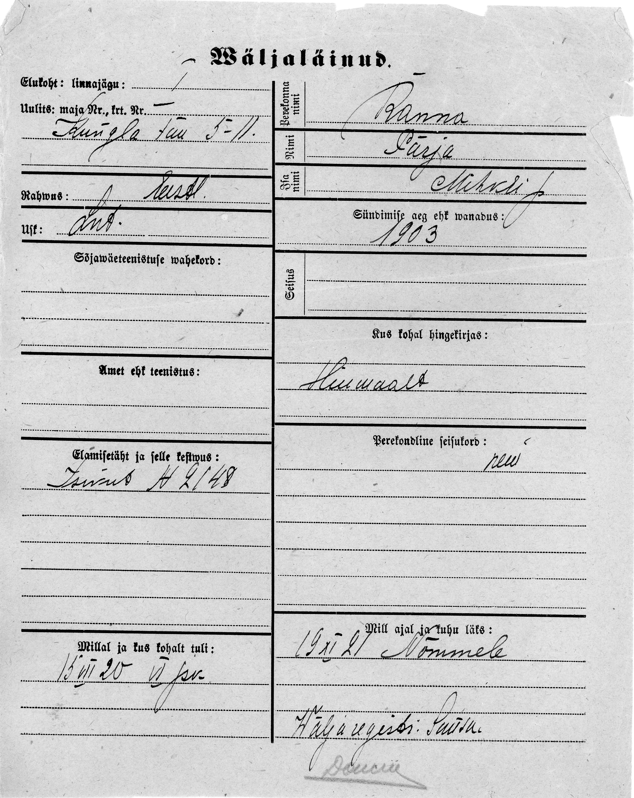 Ranna, Pärja, Mihkel