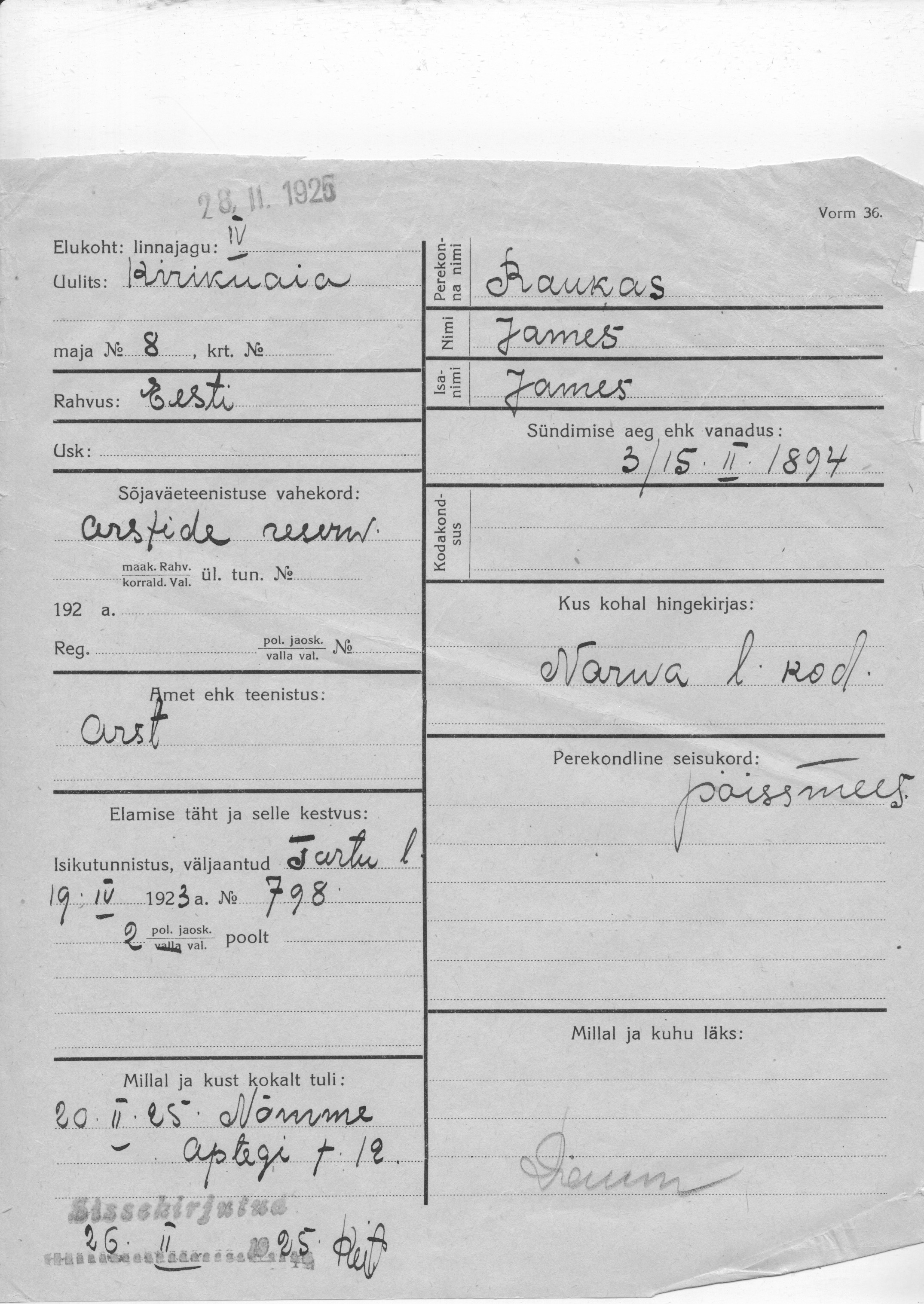 Raukas, James, James